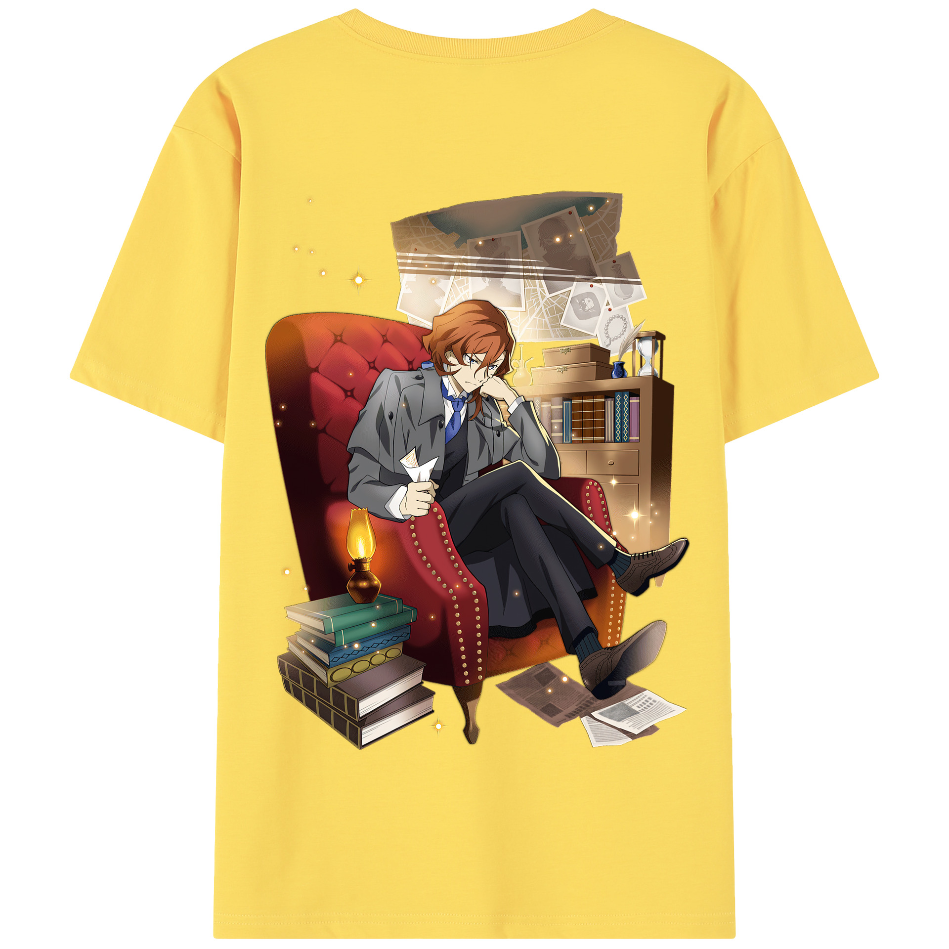 （画像用） 文豪ストレイドッグス Bungo Stray Dogs 綿100％半袖Tシャツ（背面プリント）