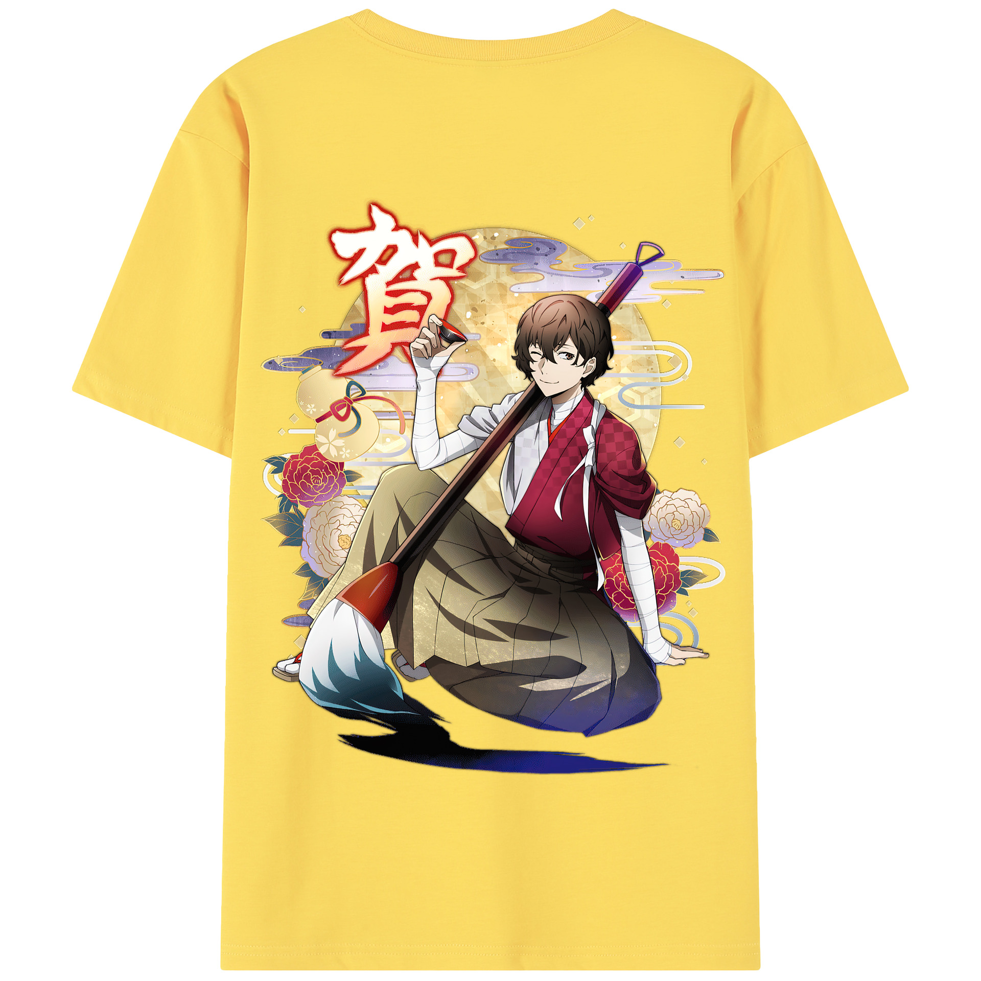 （画像用） 文豪ストレイドッグス Bungo Stray Dogs 綿100％半袖Tシャツ（背面プリント）