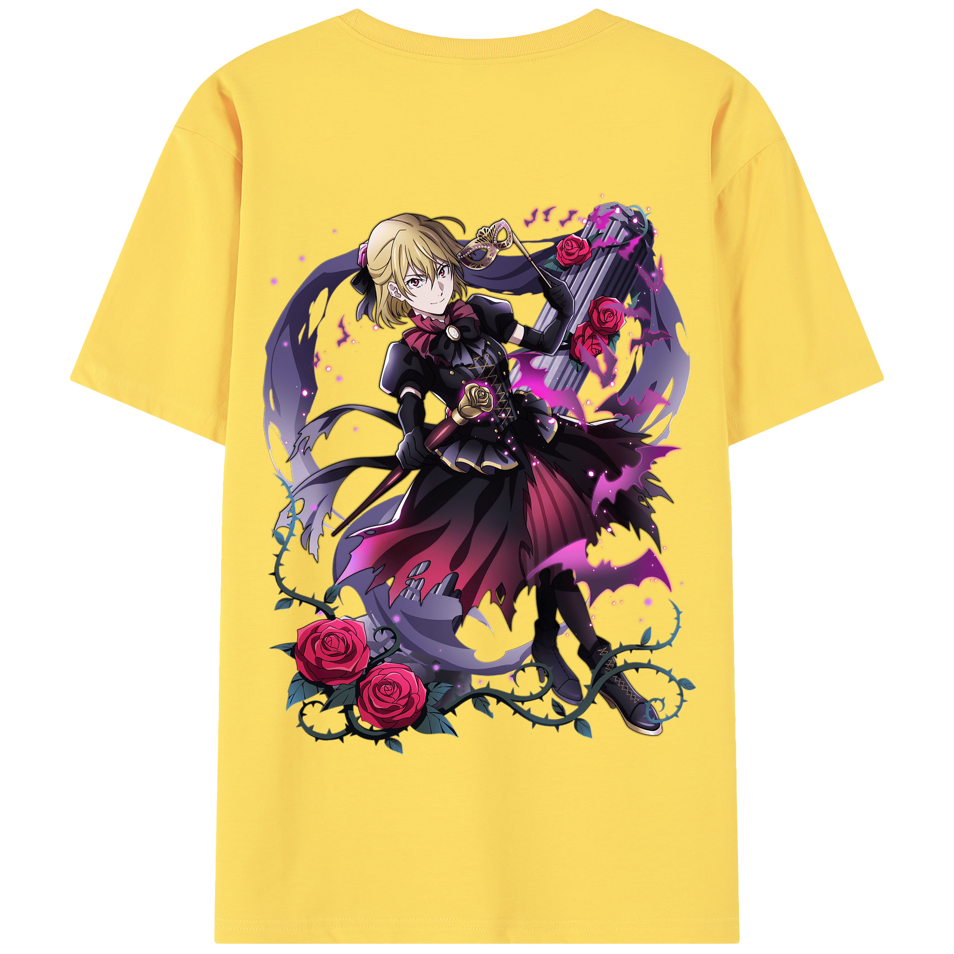 （画像用） 文豪ストレイドッグス Bungo Stray Dogs 綿100％半袖Tシャツ（背面プリント）