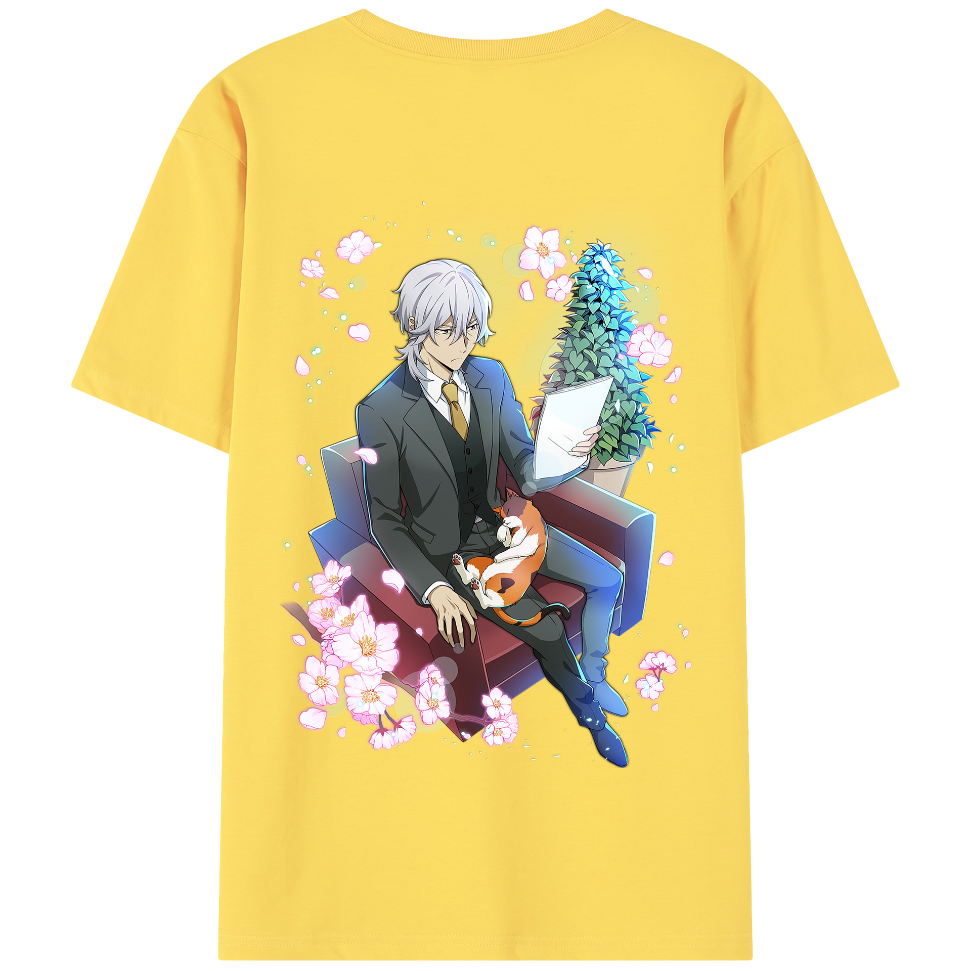 （画像用） 文豪ストレイドッグス Bungo Stray Dogs 綿100％半袖Tシャツ（背面プリント）