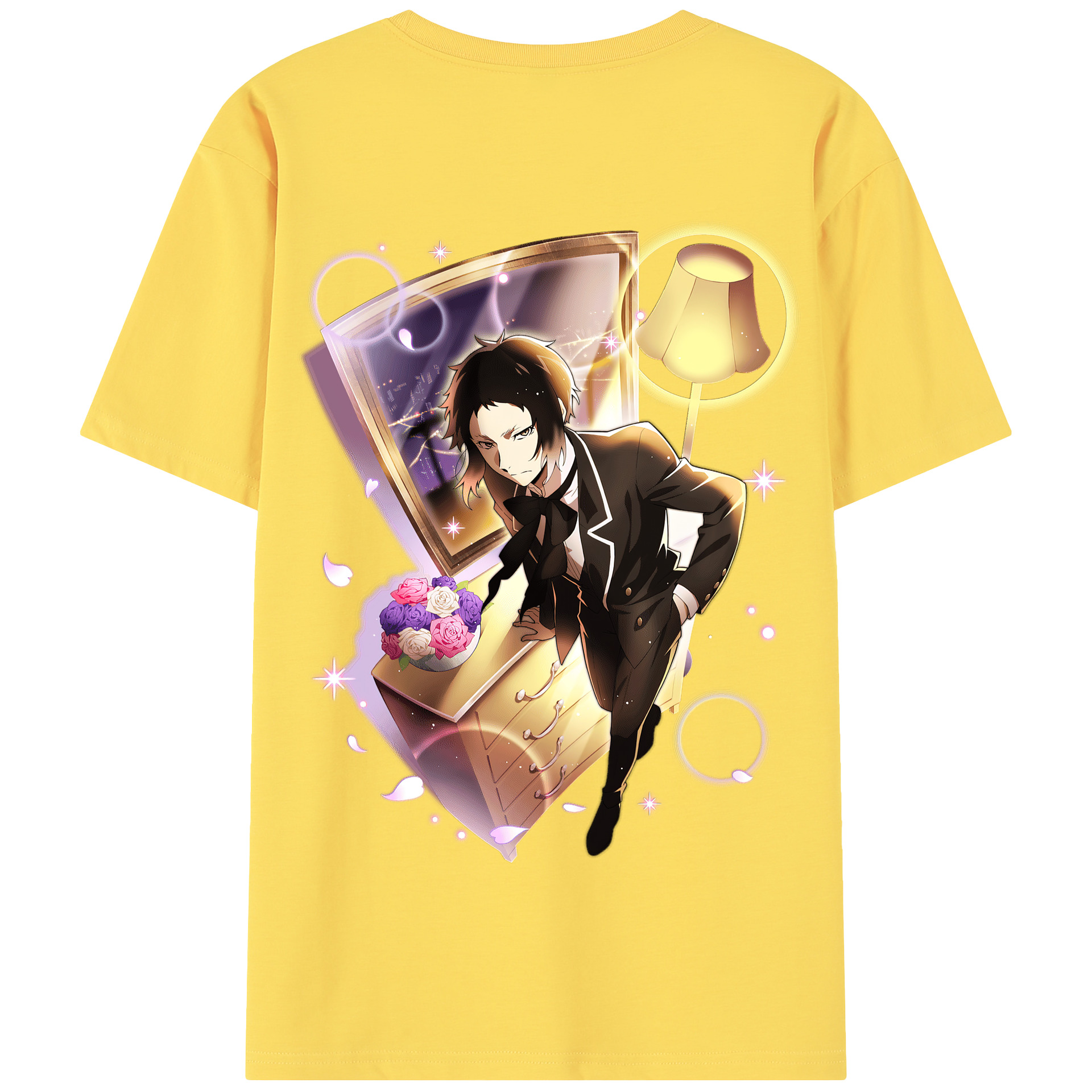 （画像用） 文豪ストレイドッグス Bungo Stray Dogs 綿100％半袖Tシャツ（背面プリント）