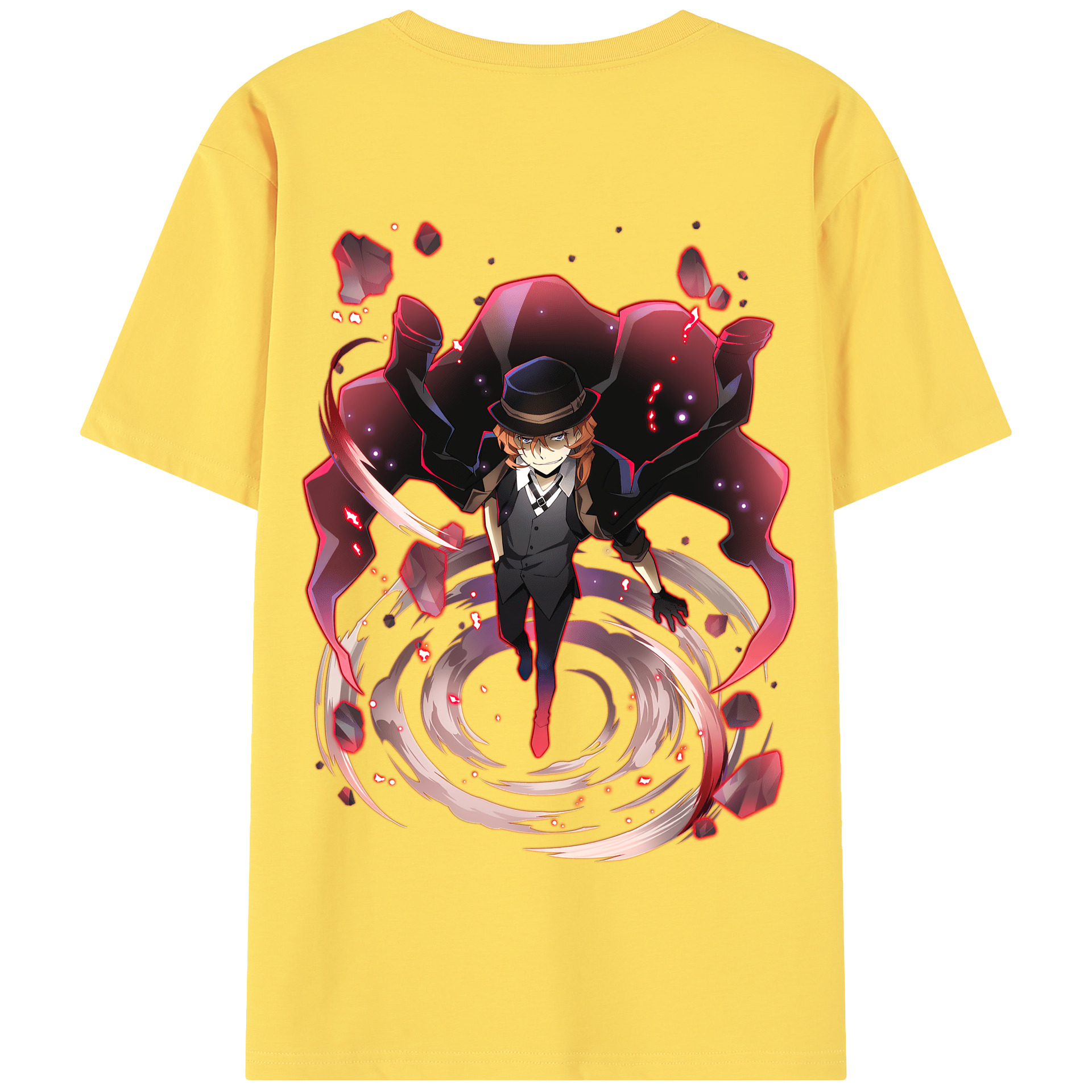 （画像用） 文豪ストレイドッグス Bungo Stray Dogs 綿100％半袖Tシャツ（背面プリント）