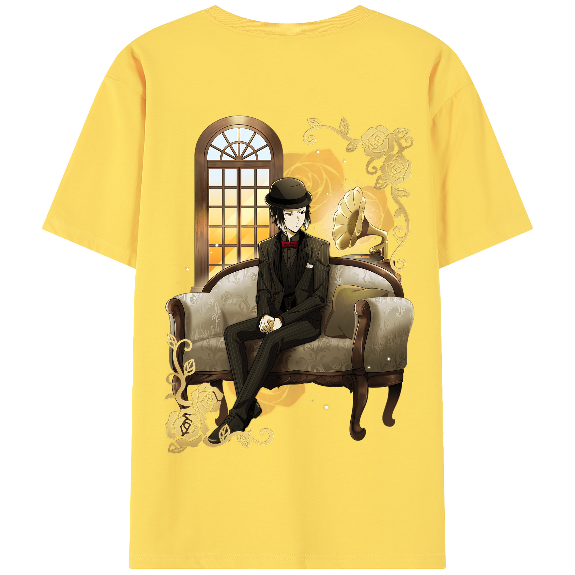 （画像用） 文豪ストレイドッグス Bungo Stray Dogs 綿100％半袖Tシャツ（背面プリント）