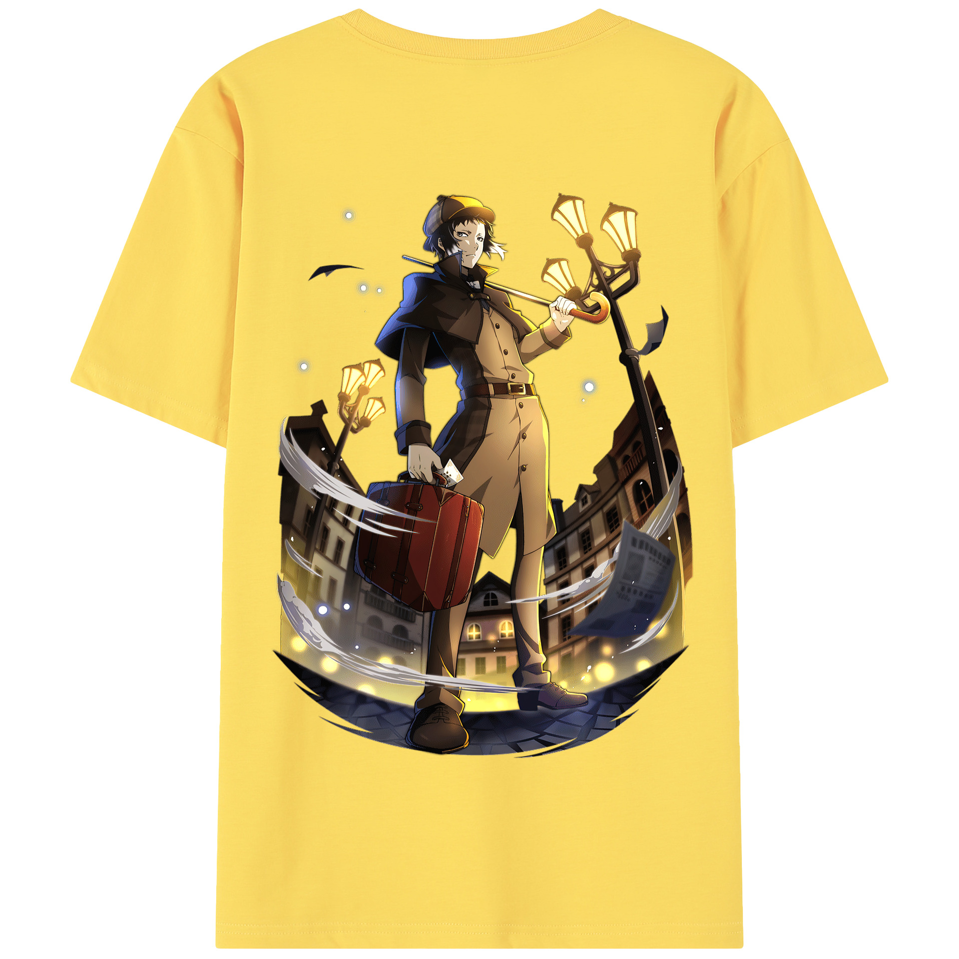 （画像用） 文豪ストレイドッグス Bungo Stray Dogs 綿100％半袖Tシャツ（背面プリント）