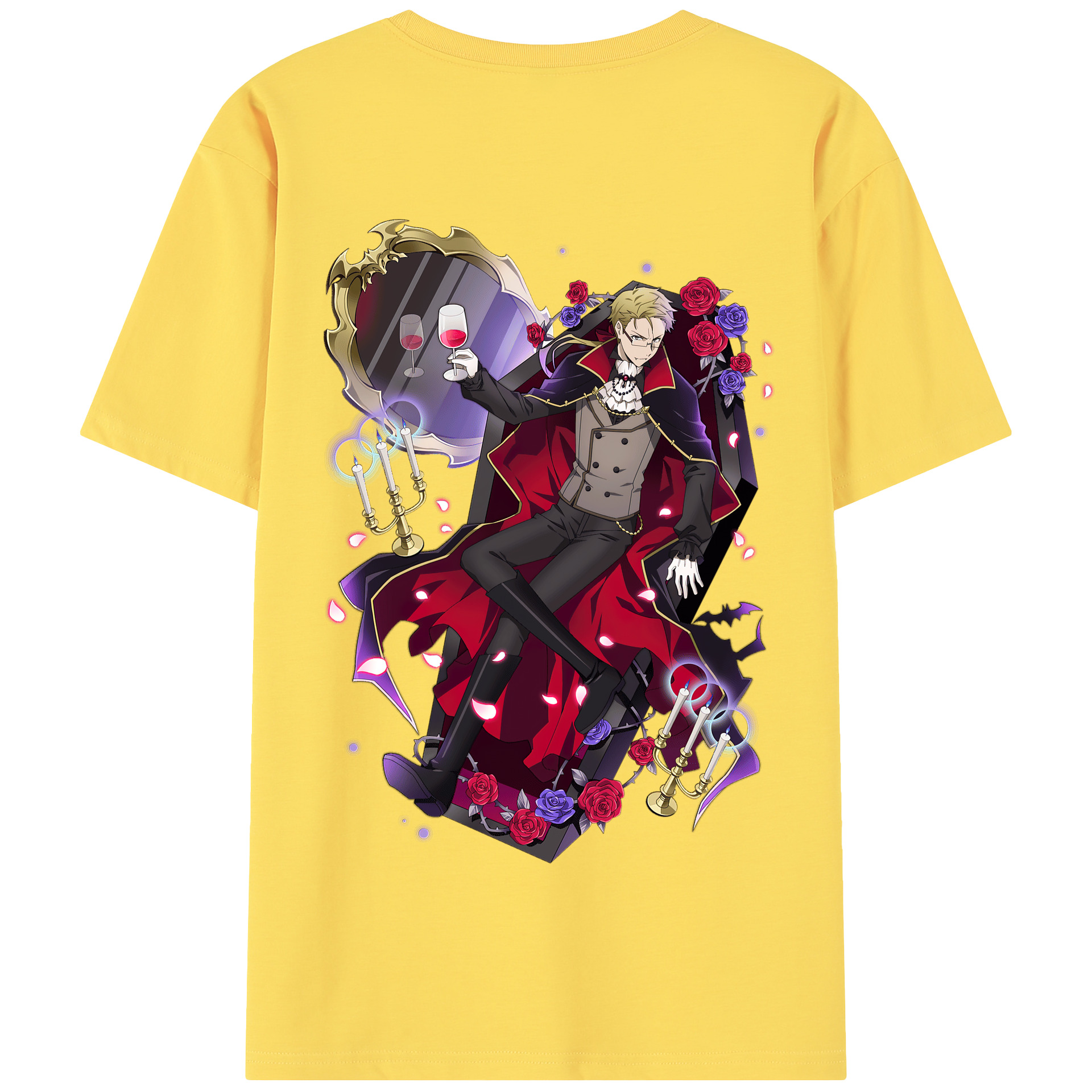 （画像用） 文豪ストレイドッグス Bungo Stray Dogs 綿100％半袖Tシャツ（背面プリント）