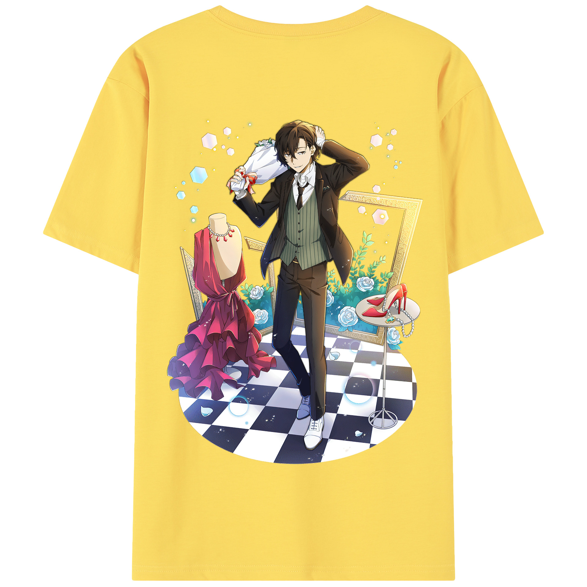 （画像用） 文豪ストレイドッグス Bungo Stray Dogs 綿100％半袖Tシャツ（背面プリント）