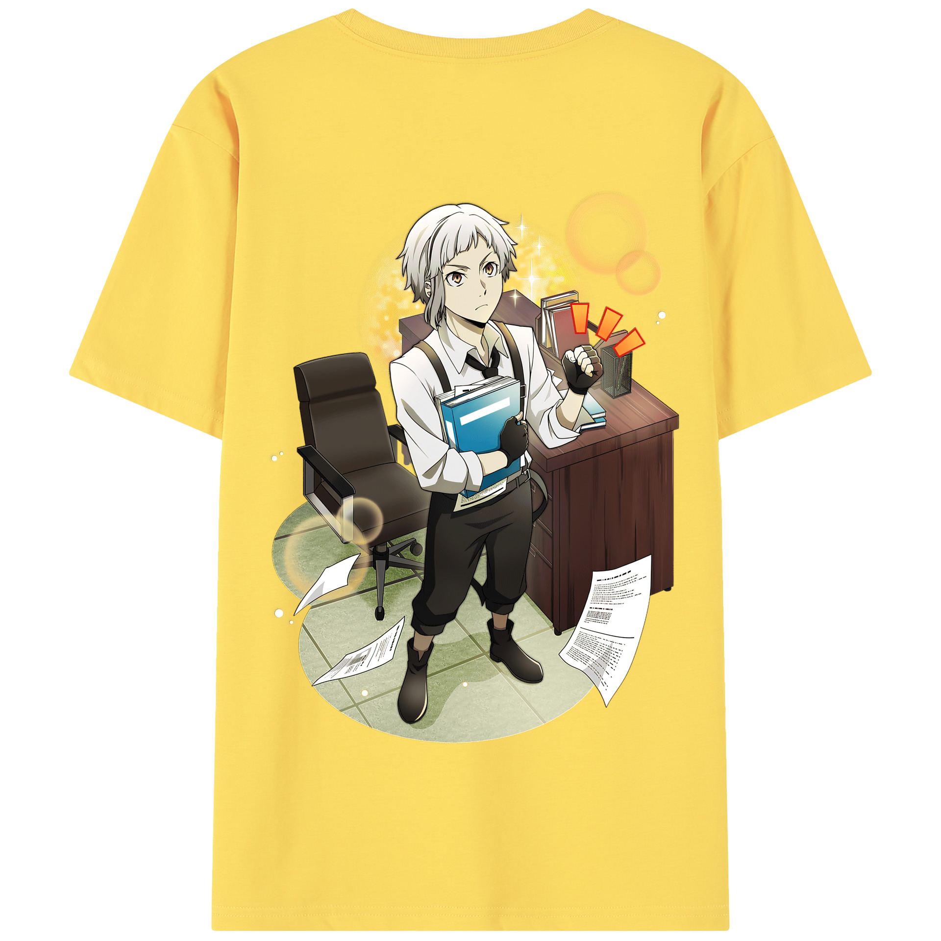 （画像用） 文豪ストレイドッグス Bungo Stray Dogs 綿100％半袖Tシャツ（背面プリント）