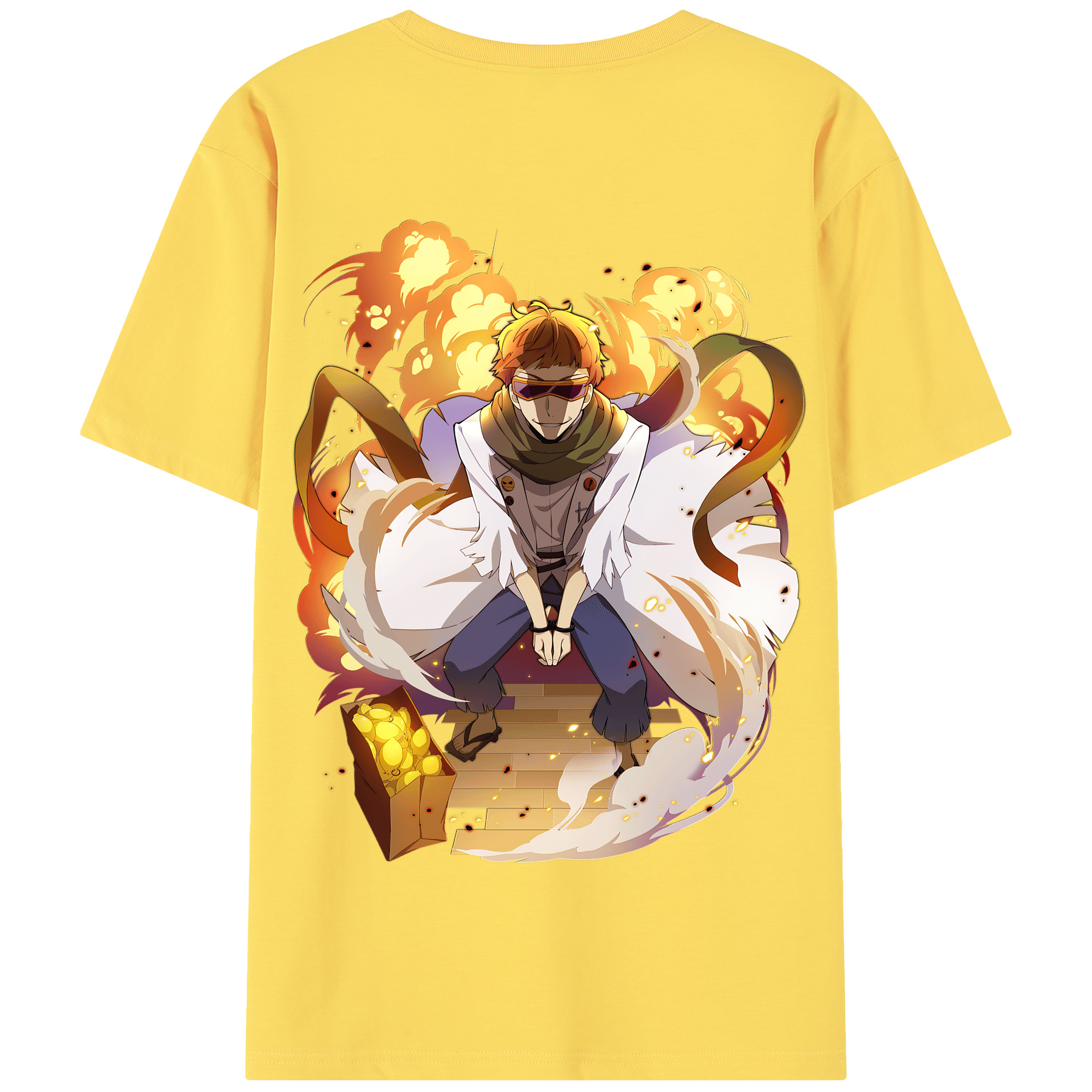 （画像用） 文豪ストレイドッグス Bungo Stray Dogs 綿100％半袖Tシャツ（背面プリント）