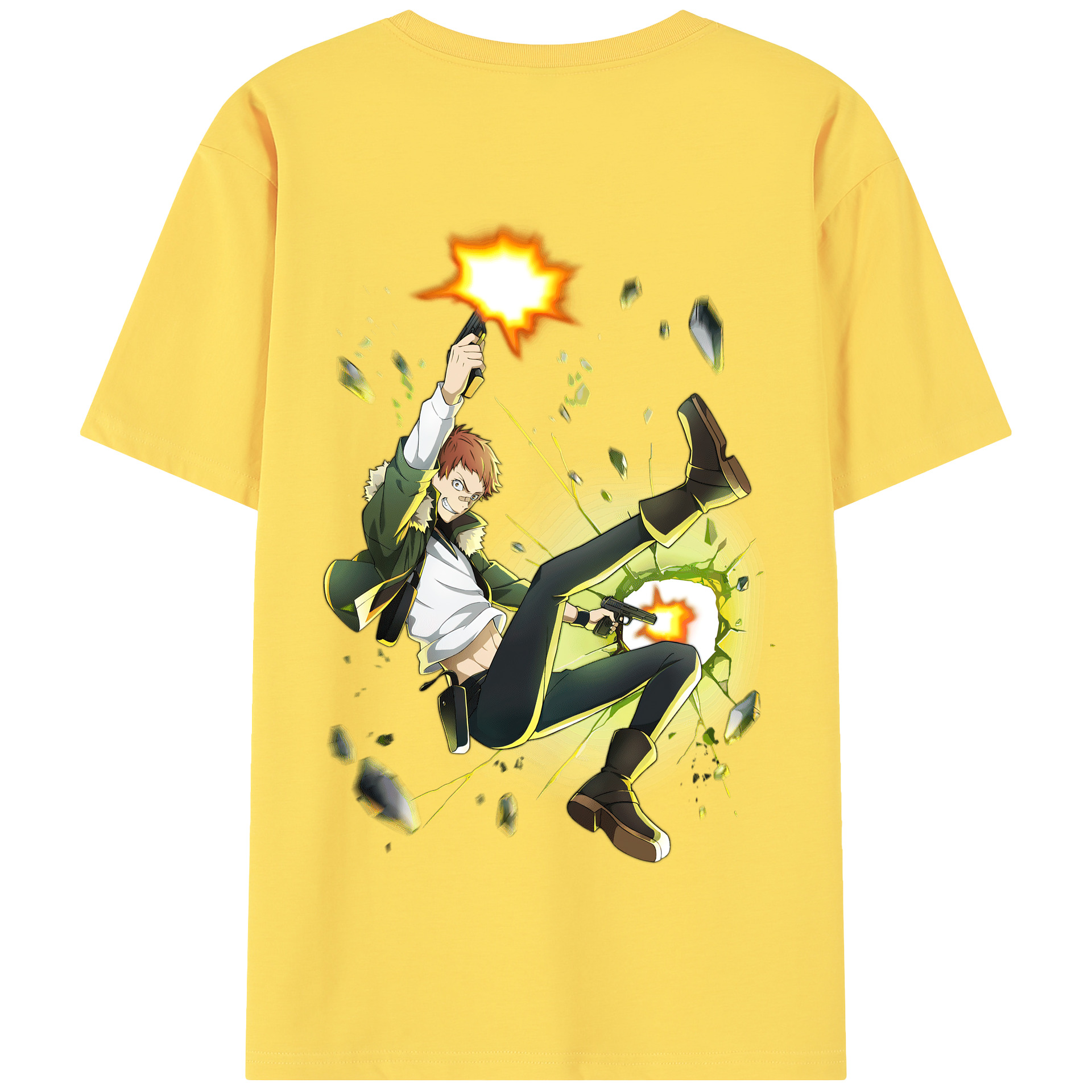 （画像用） 文豪ストレイドッグス Bungo Stray Dogs 綿100％半袖Tシャツ（背面プリント）