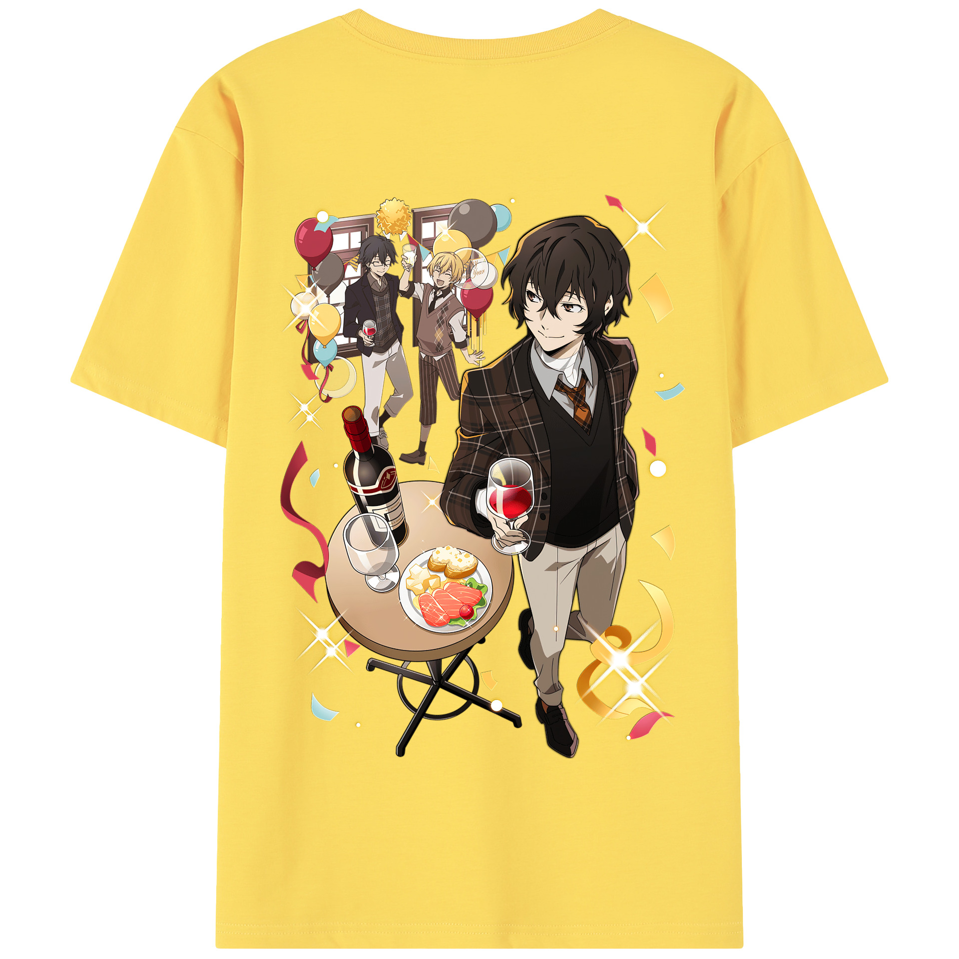（画像用） 文豪ストレイドッグス Bungo Stray Dogs 綿100％半袖Tシャツ（背面プリント）