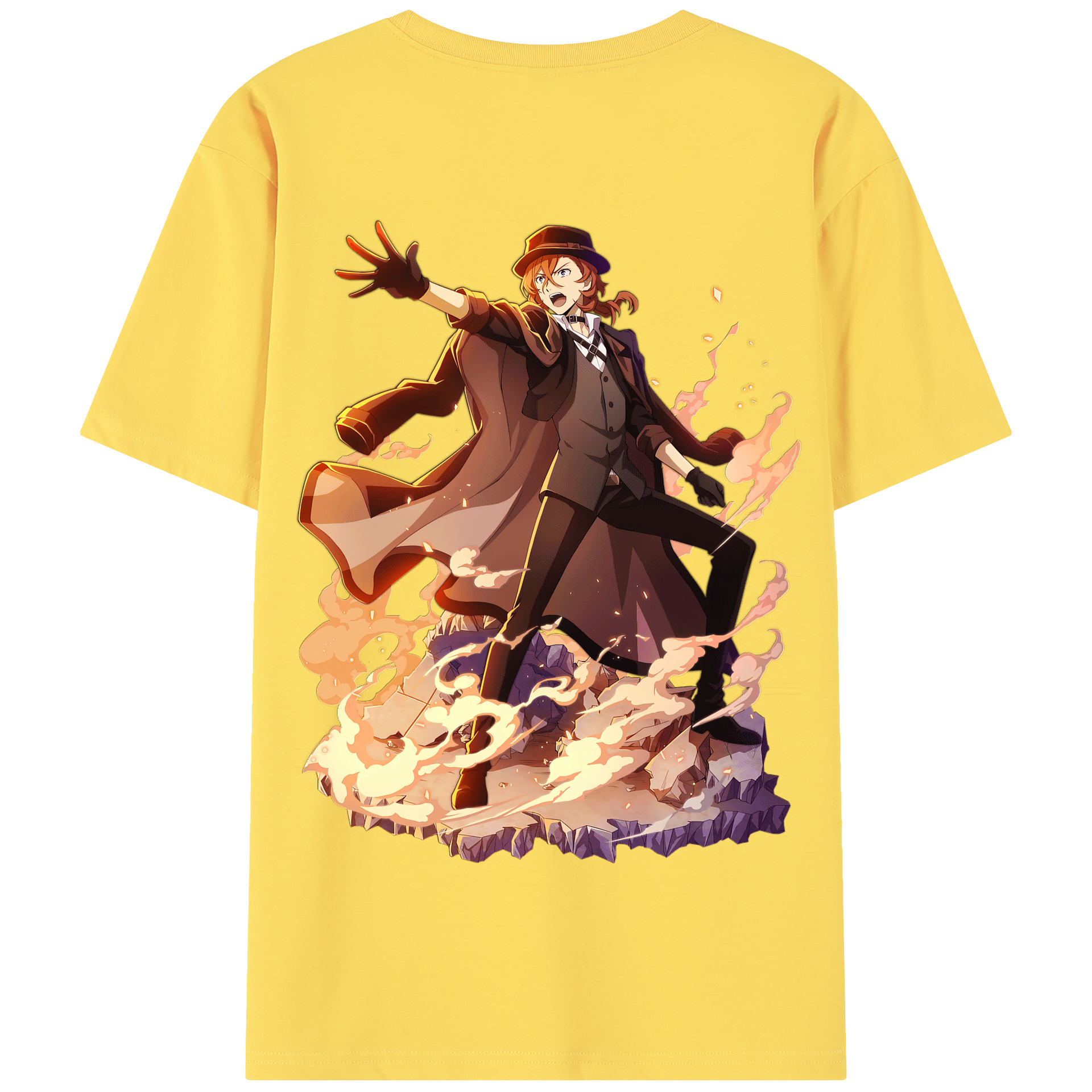 （画像用） 文豪ストレイドッグス Bungo Stray Dogs 綿100％半袖Tシャツ（背面プリント）