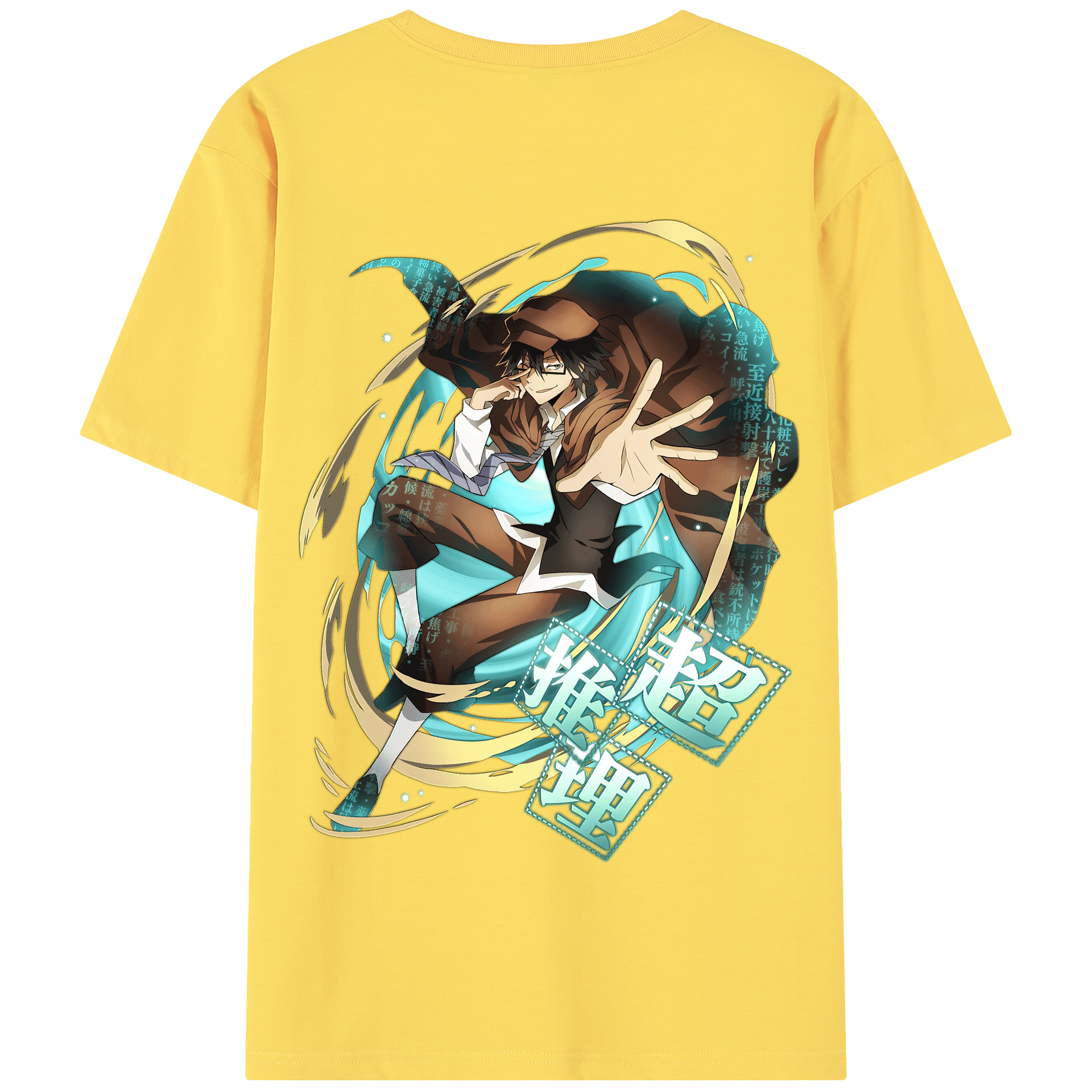 （画像用） 文豪ストレイドッグス Bungo Stray Dogs 綿100％半袖Tシャツ（背面プリント）