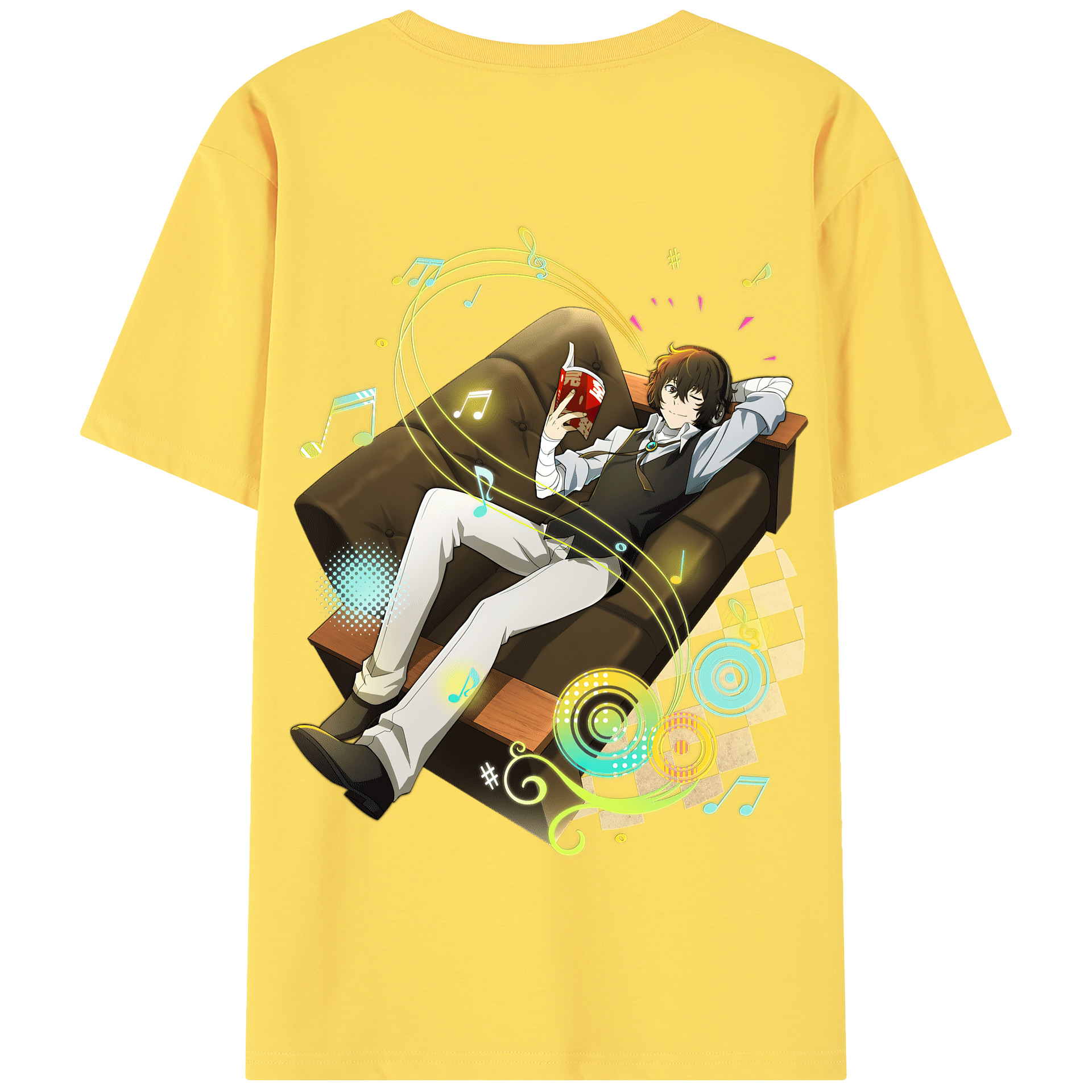 （画像用） 文豪ストレイドッグス Bungo Stray Dogs 綿100％半袖Tシャツ（背面プリント）
