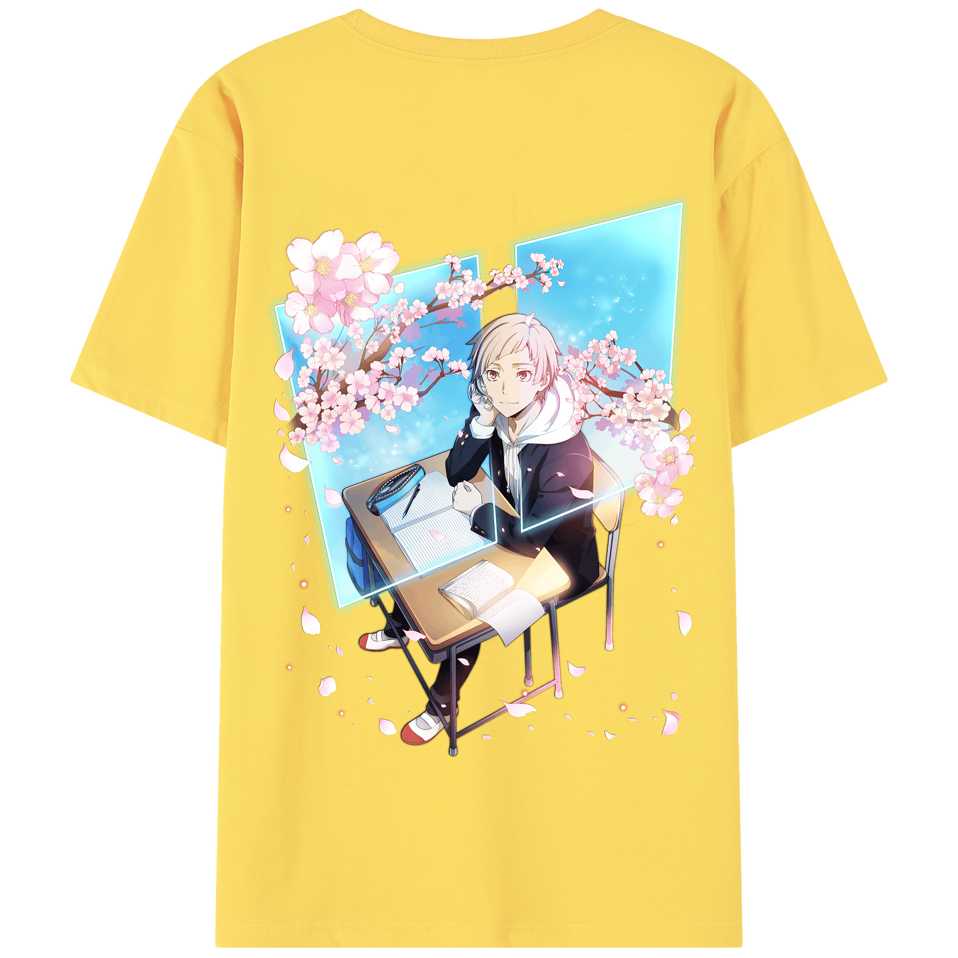 （画像用） 文豪ストレイドッグス Bungo Stray Dogs 綿100％半袖Tシャツ（背面プリント）