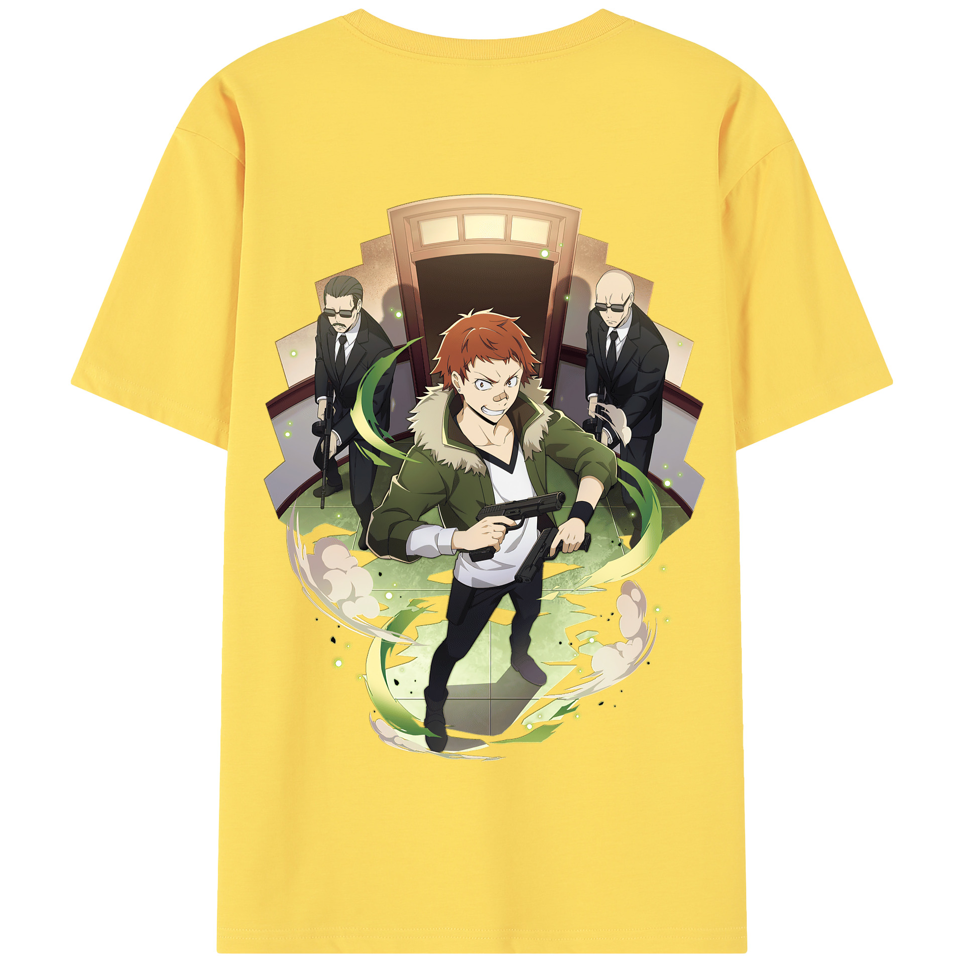（画像用） 文豪ストレイドッグス Bungo Stray Dogs 綿100％半袖Tシャツ（背面プリント）