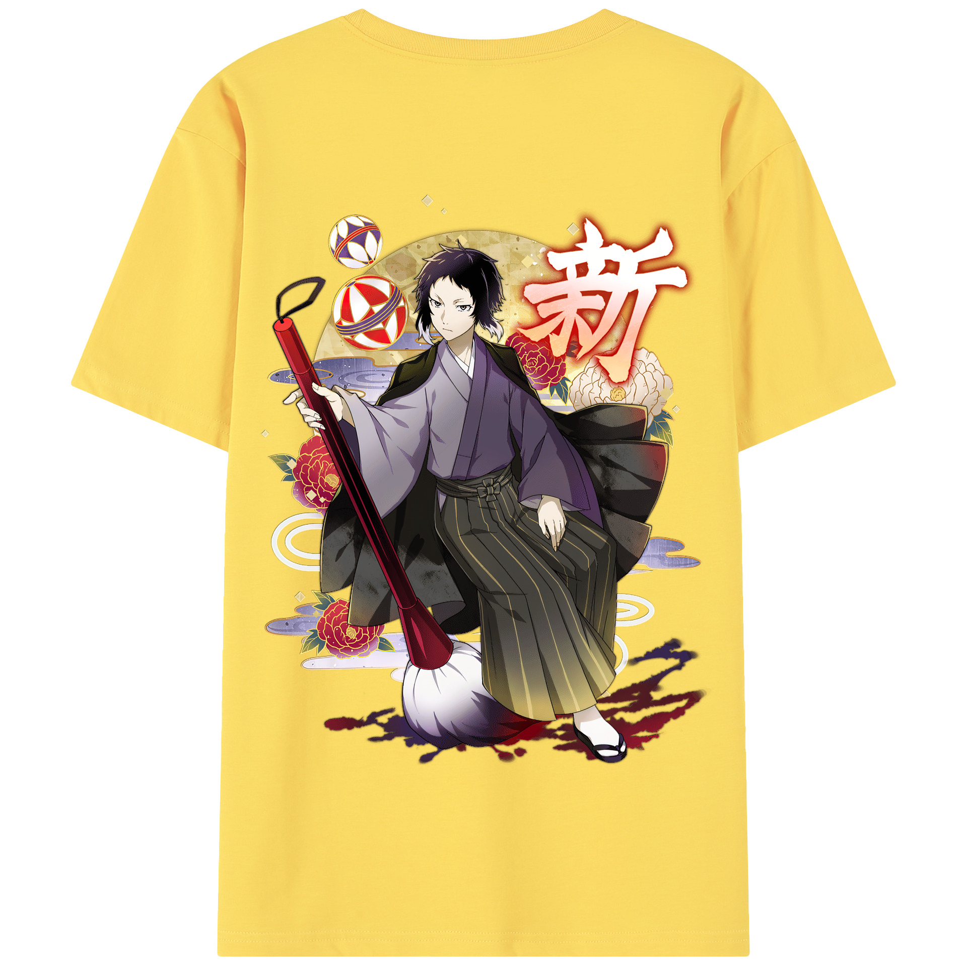 （画像用） 文豪ストレイドッグス Bungo Stray Dogs 綿100％半袖Tシャツ（背面プリント）