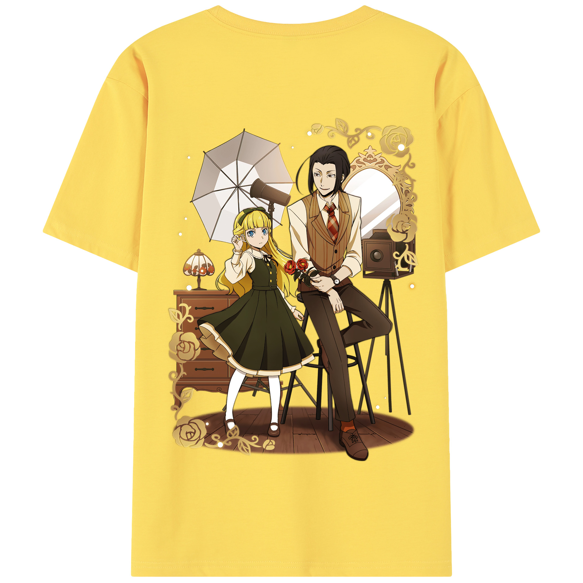 （画像用） 文豪ストレイドッグス Bungo Stray Dogs 綿100％半袖Tシャツ（背面プリント）