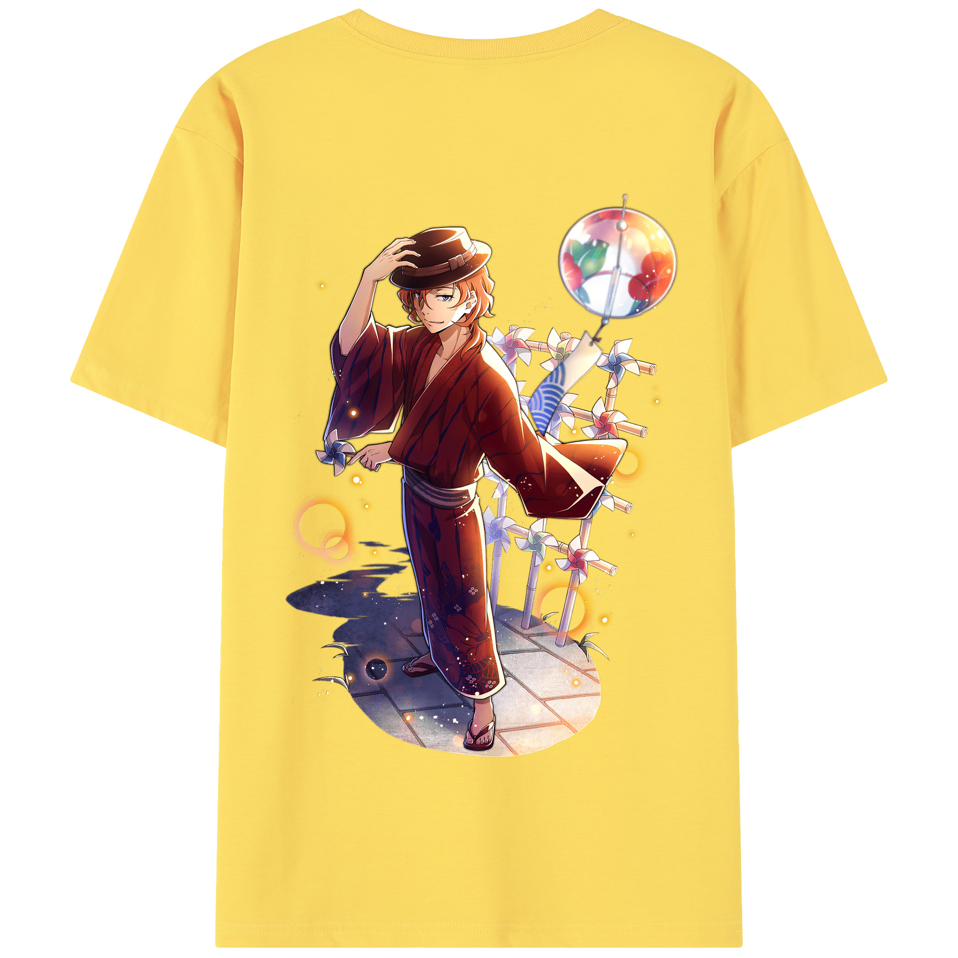（画像用） 文豪ストレイドッグス Bungo Stray Dogs 綿100％半袖Tシャツ（背面プリント）