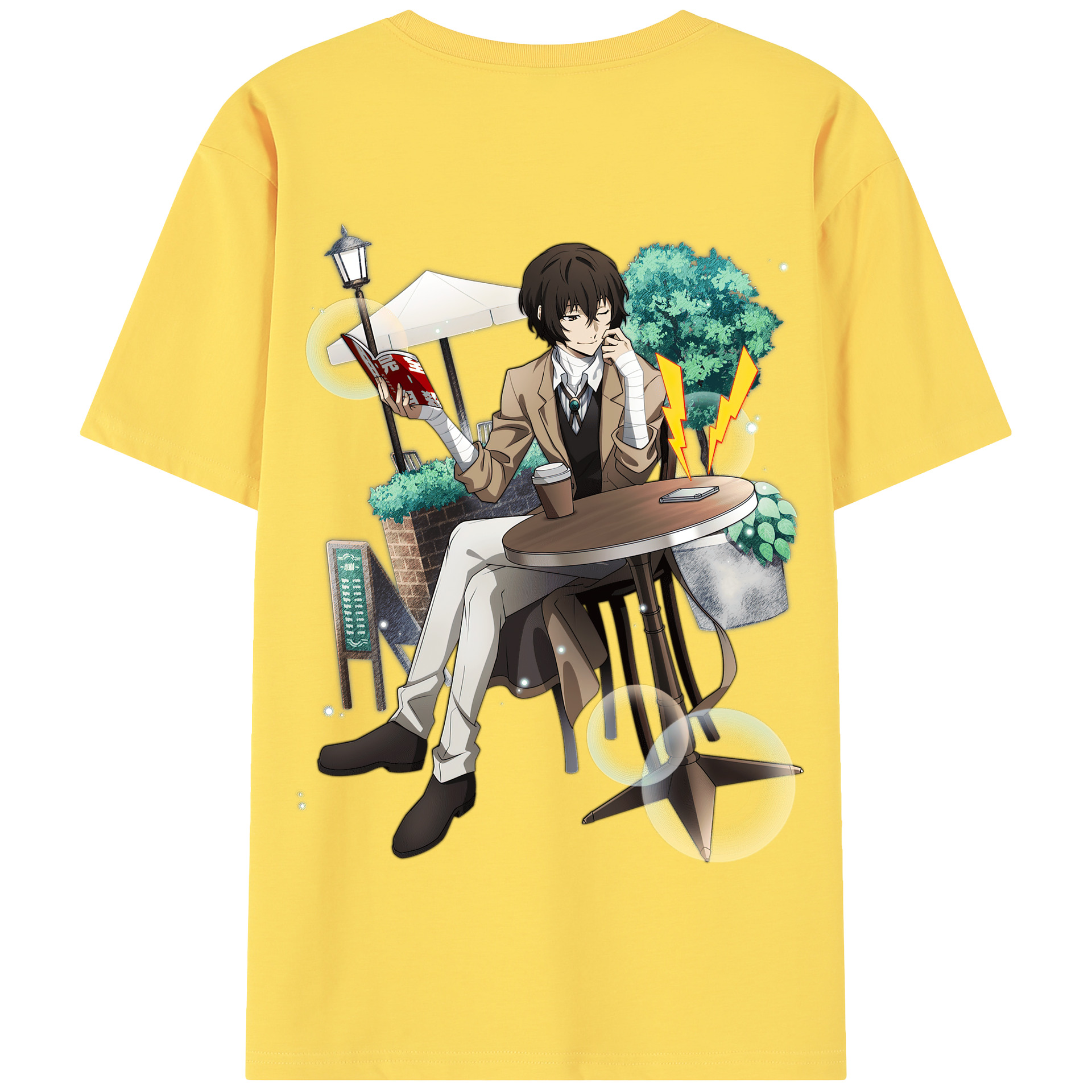 （画像用） 文豪ストレイドッグス Bungo Stray Dogs 綿100％半袖Tシャツ（背面プリント）