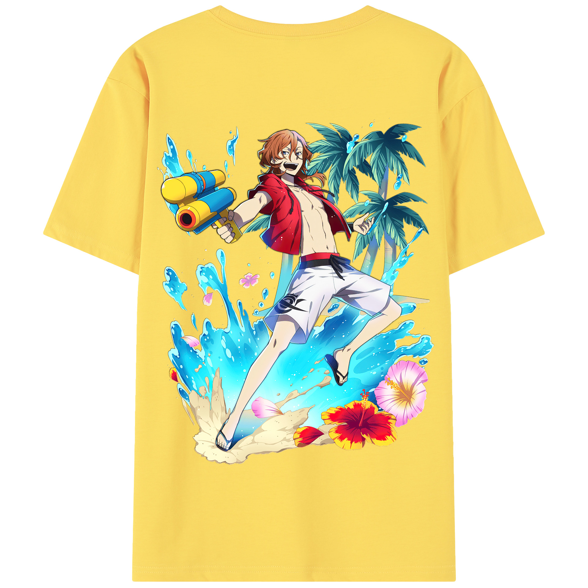 （画像用） 文豪ストレイドッグス Bungo Stray Dogs 綿100％半袖Tシャツ（背面プリント）