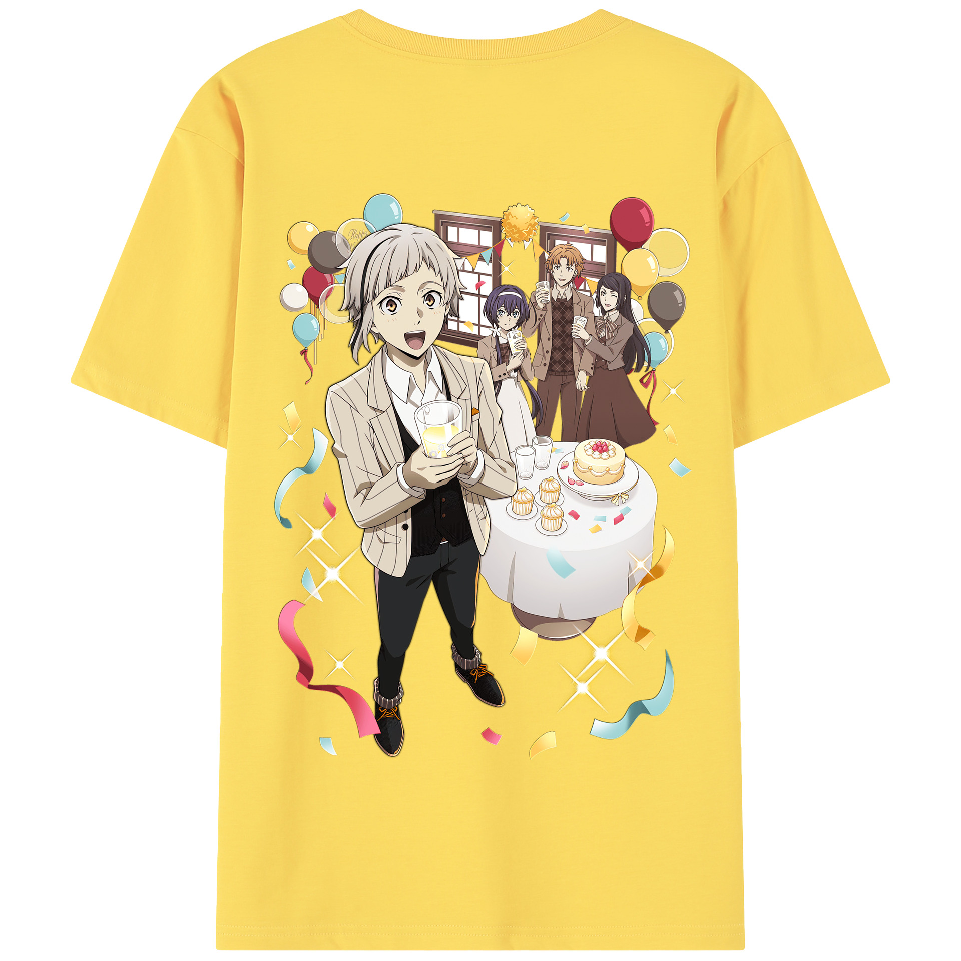 （画像用） 文豪ストレイドッグス Bungo Stray Dogs 綿100％半袖Tシャツ（背面プリント）