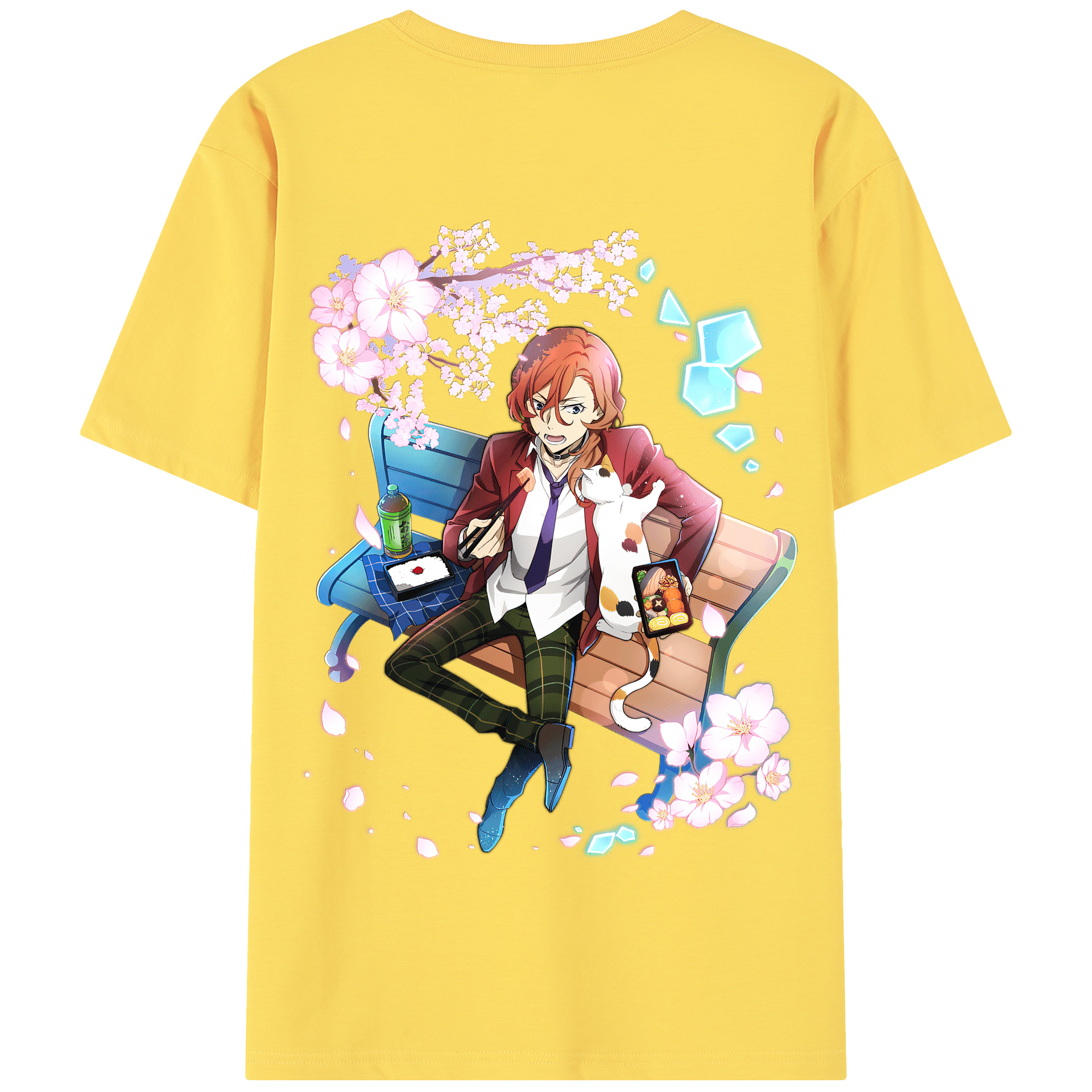 （画像用） 文豪ストレイドッグス Bungo Stray Dogs 綿100％半袖Tシャツ（背面プリント）