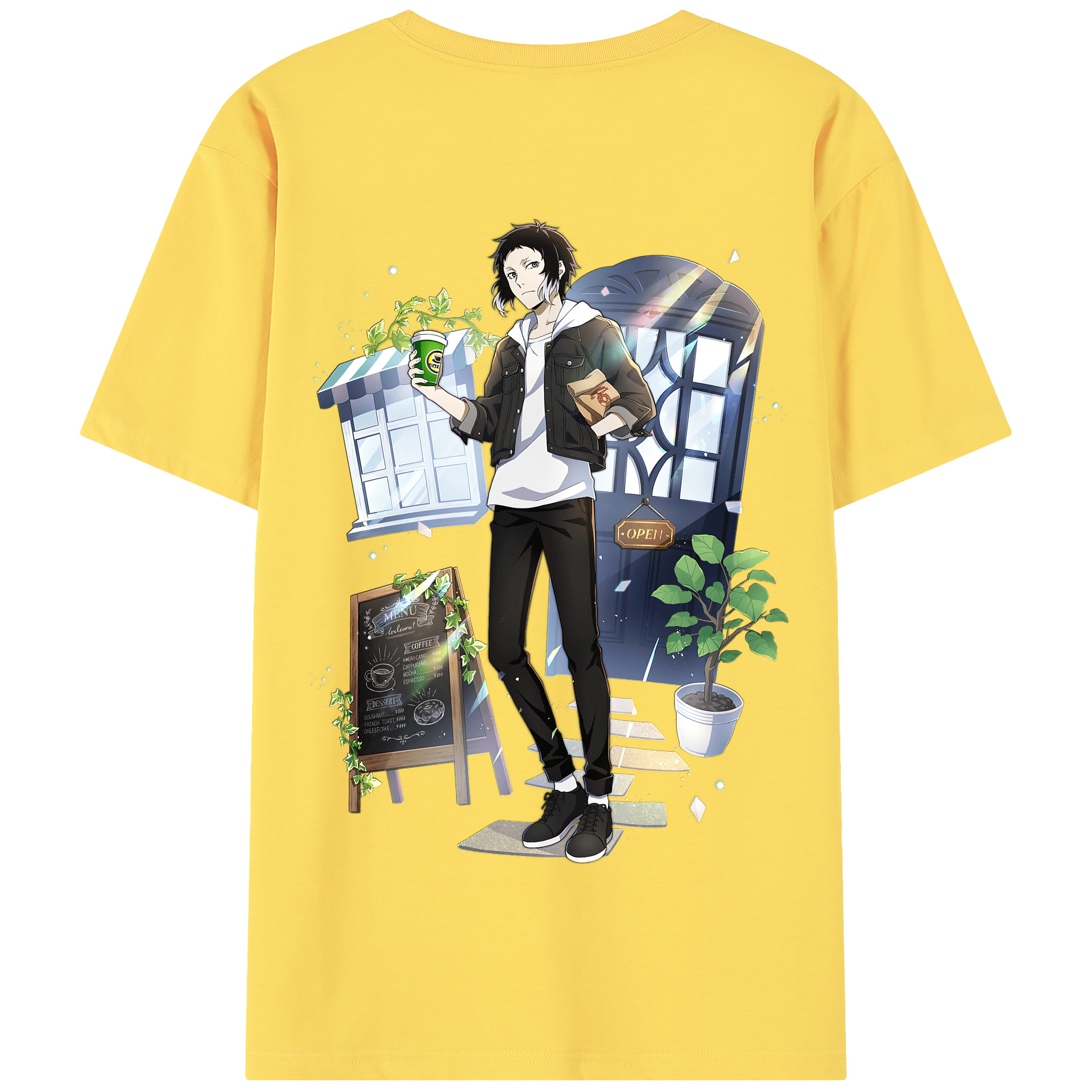 （画像用） 文豪ストレイドッグス Bungo Stray Dogs 綿100％半袖Tシャツ（背面プリント）