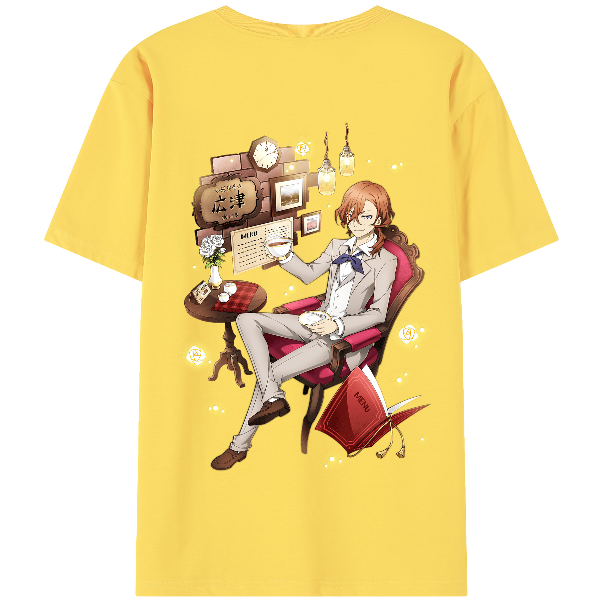 （画像用） 文豪ストレイドッグス Bungo Stray Dogs 綿100％半袖Tシャツ（背面プリント）