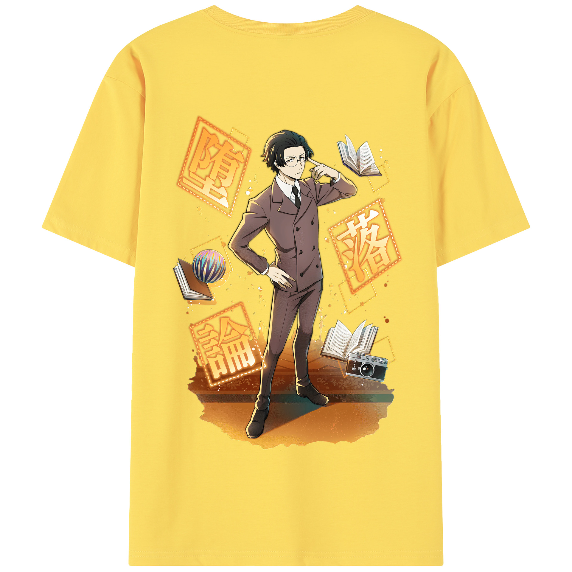 （画像用） 文豪ストレイドッグス Bungo Stray Dogs 綿100％半袖Tシャツ（背面プリント）