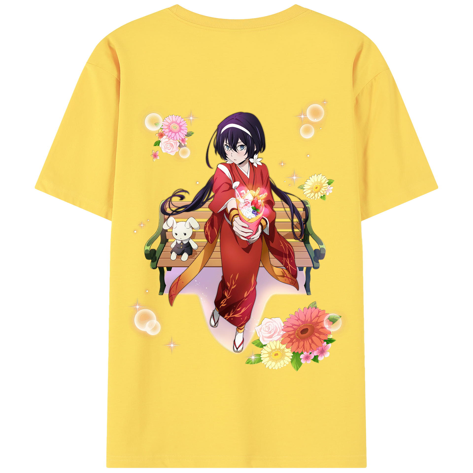 （画像用） 文豪ストレイドッグス Bungo Stray Dogs 綿100％半袖Tシャツ（背面プリント）