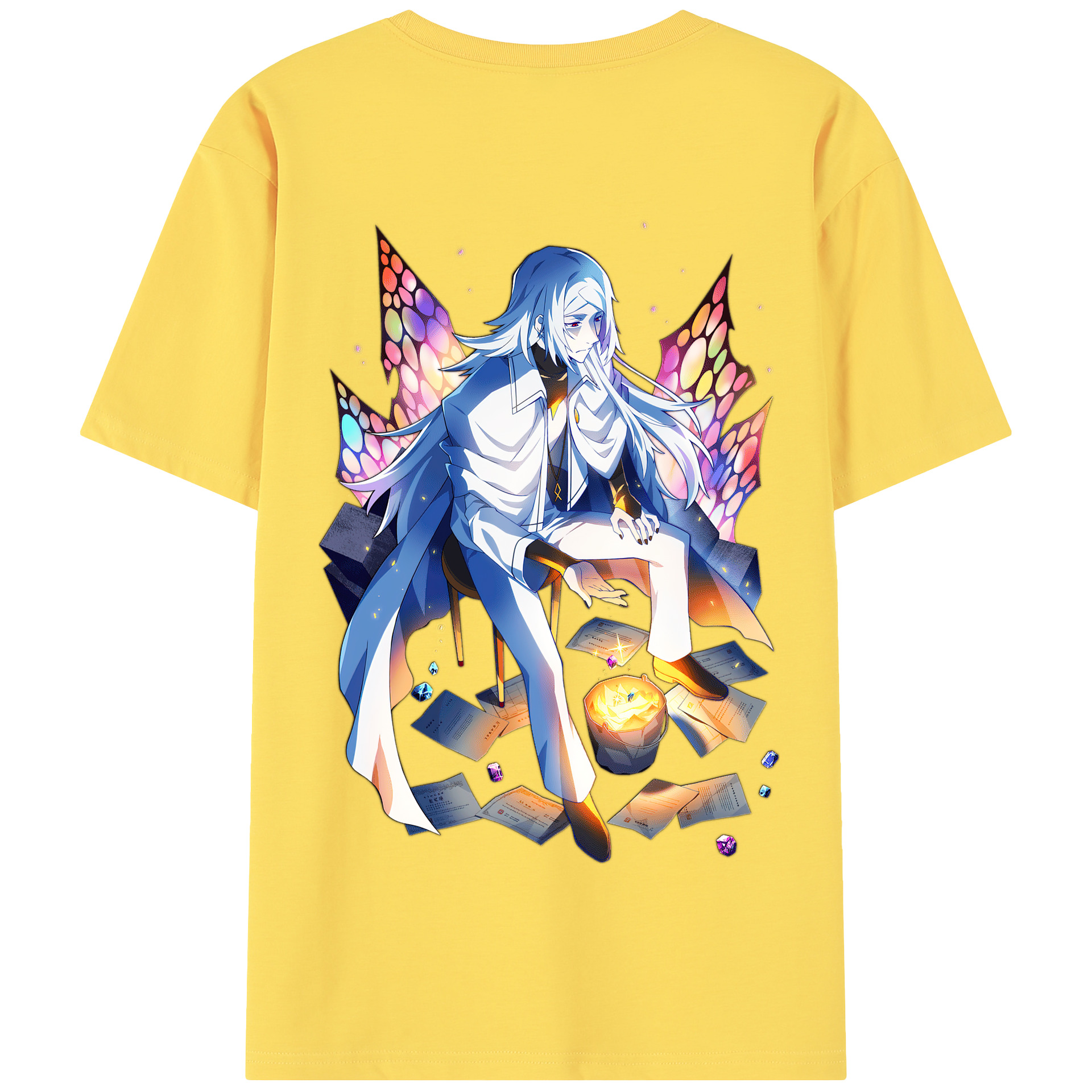 （画像用） 文豪ストレイドッグス Bungo Stray Dogs 綿100％半袖Tシャツ（背面プリント）