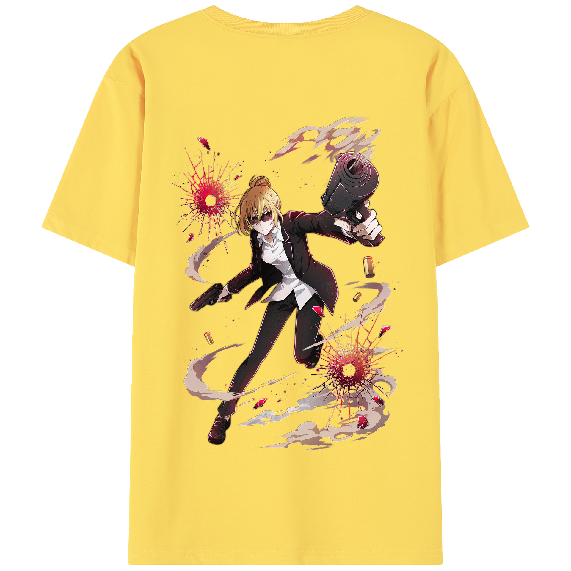 （画像用） 文豪ストレイドッグス Bungo Stray Dogs 綿100％半袖Tシャツ（背面プリント）
