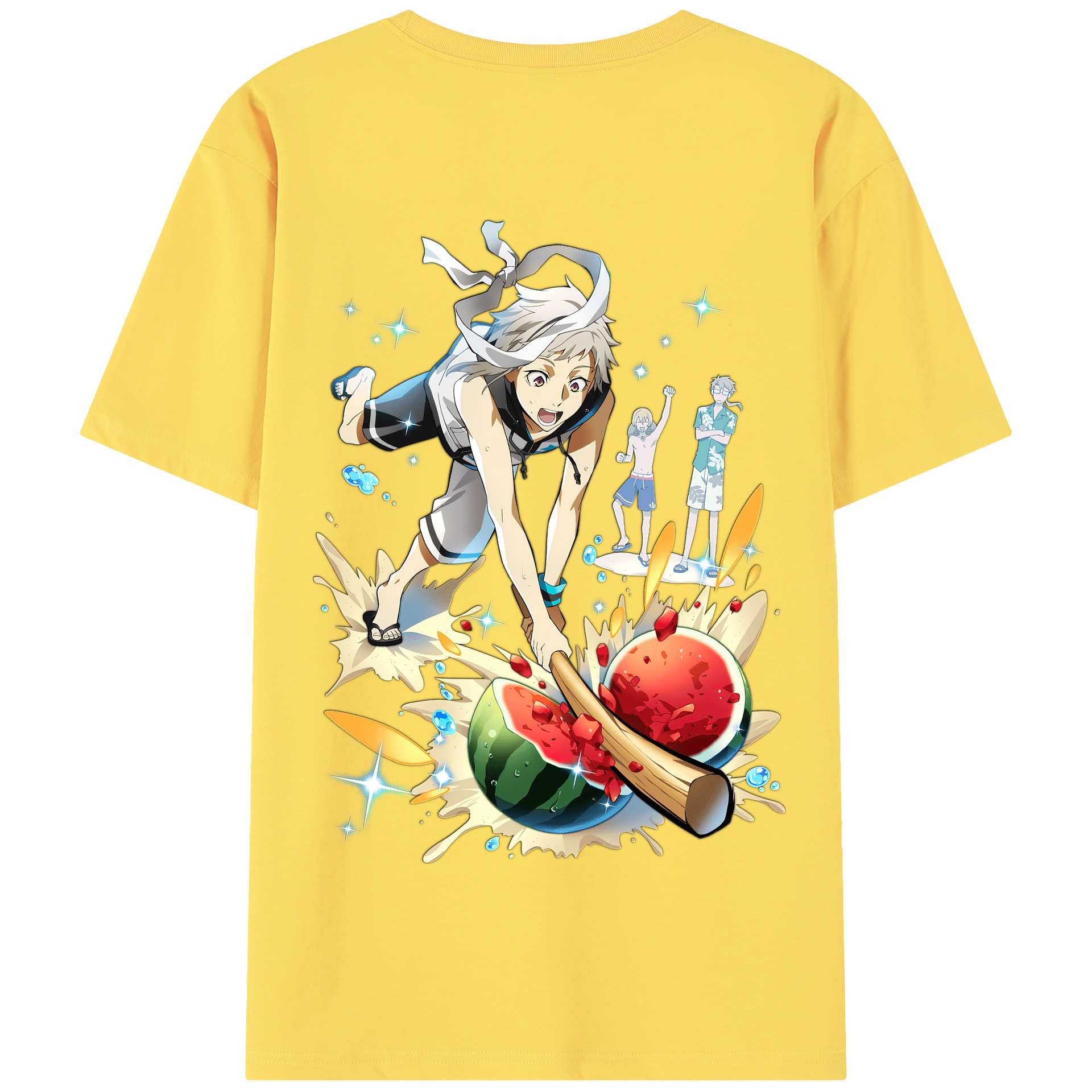 （画像用） 文豪ストレイドッグス Bungo Stray Dogs 綿100％半袖Tシャツ（背面プリント）