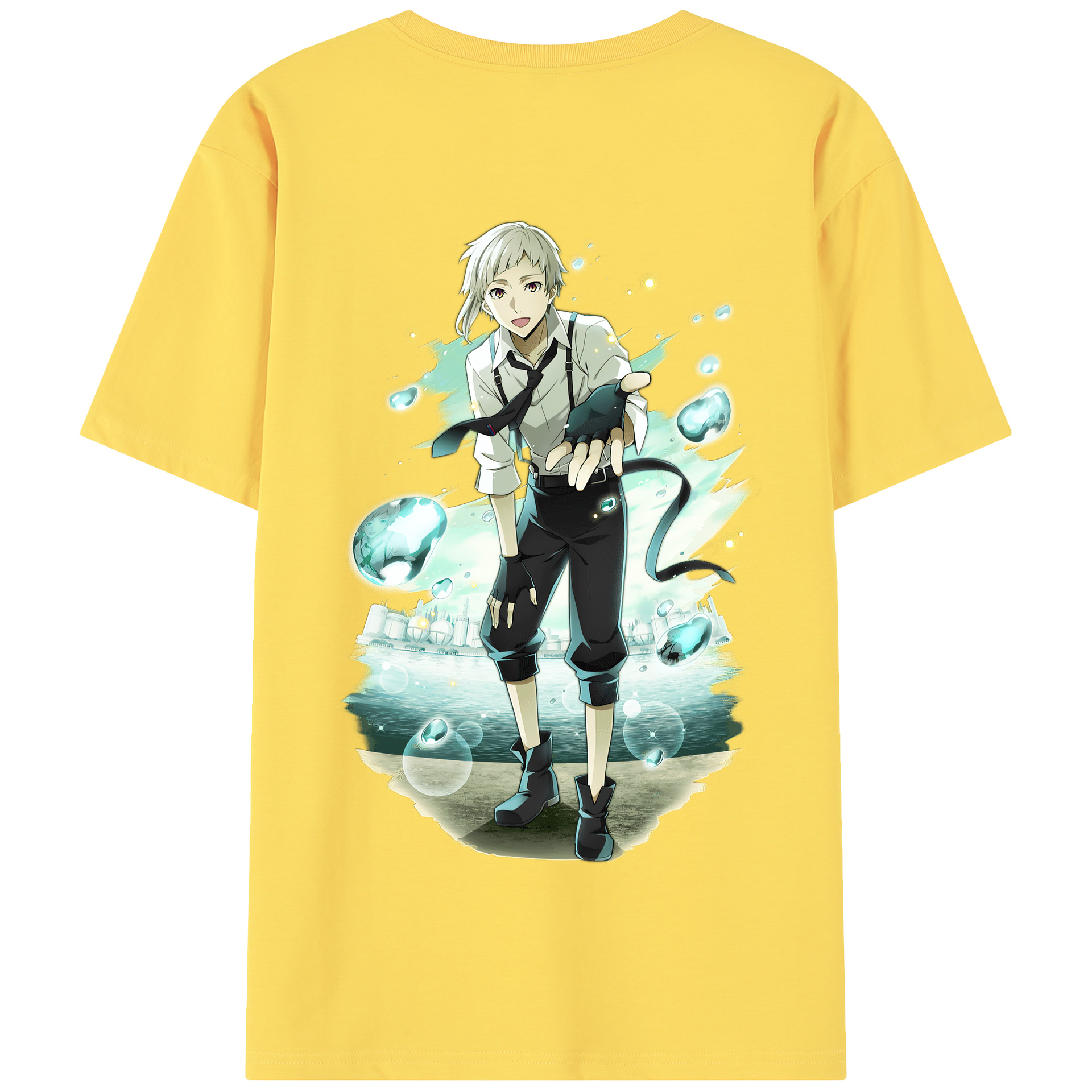 （画像用） 文豪ストレイドッグス Bungo Stray Dogs 綿100％半袖Tシャツ（背面プリント）