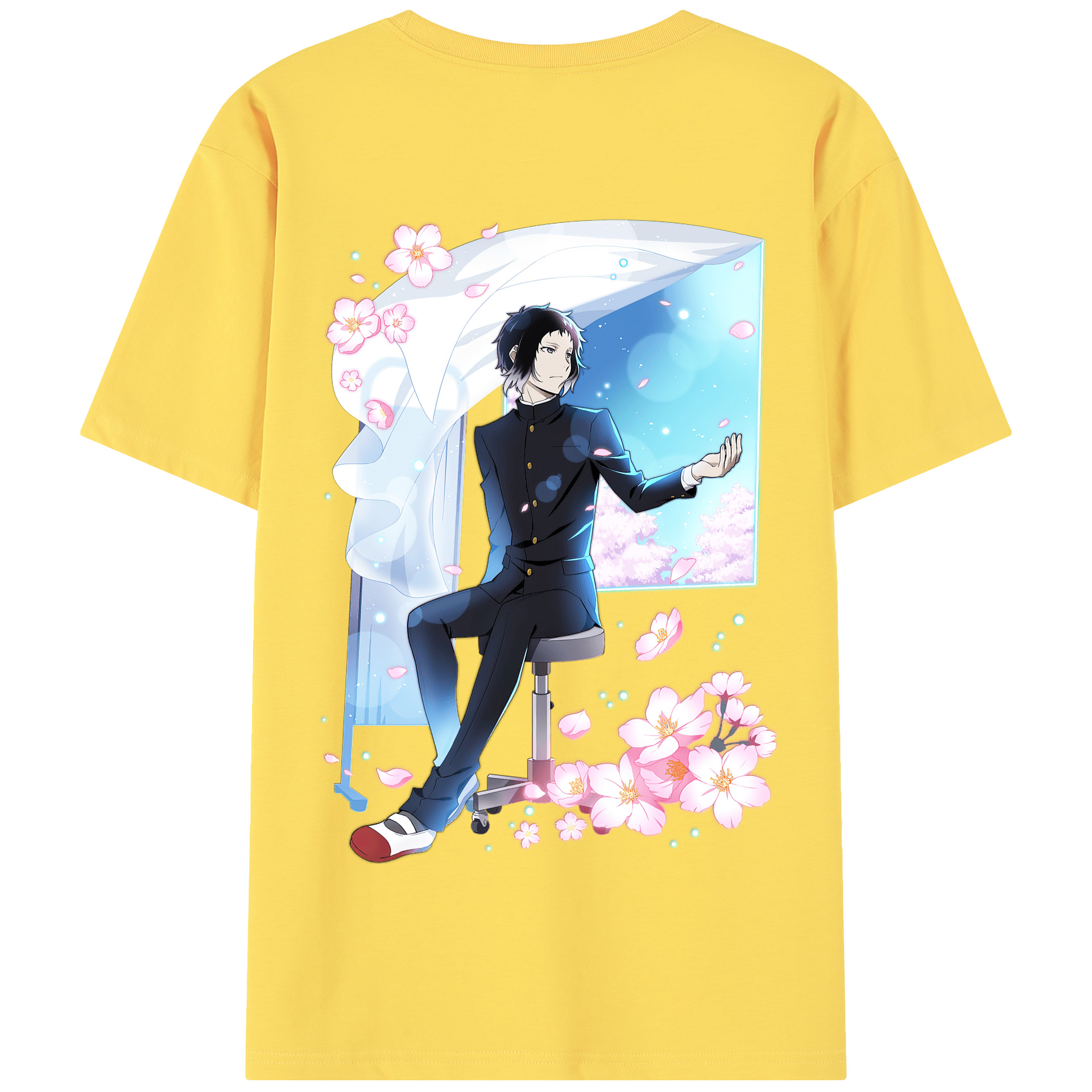 （画像用） 文豪ストレイドッグス Bungo Stray Dogs 綿100％半袖Tシャツ（背面プリント）