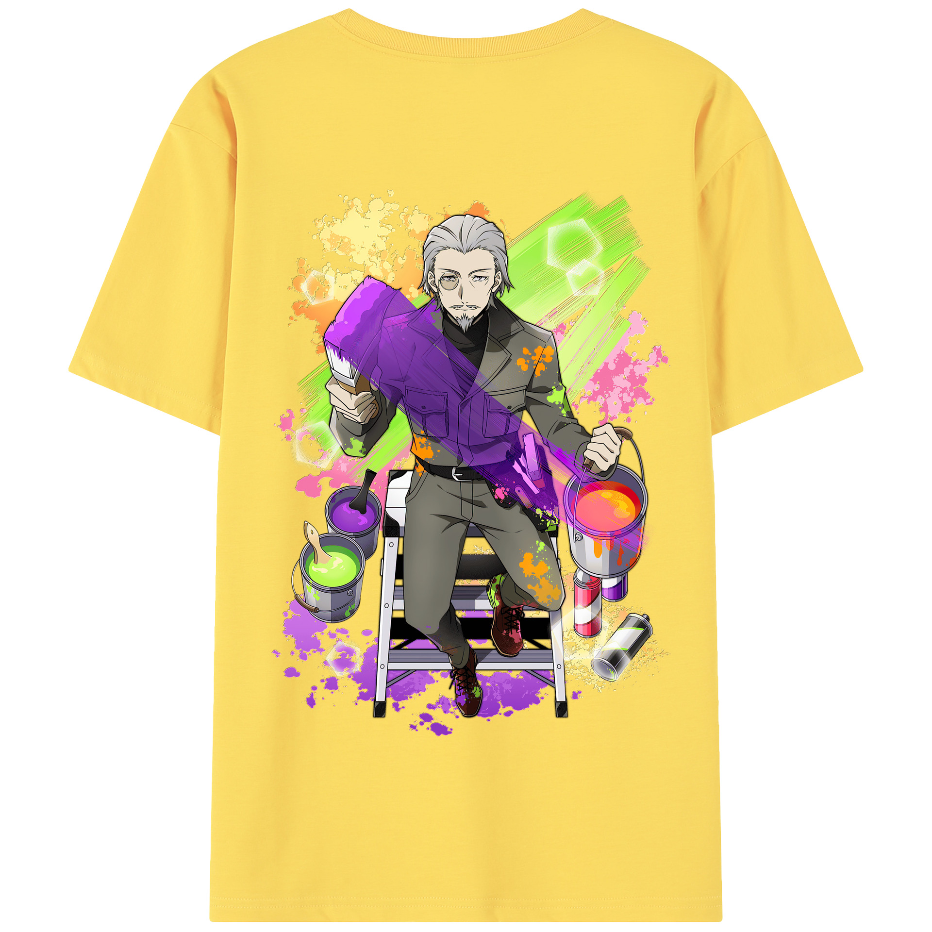 （画像用） 文豪ストレイドッグス Bungo Stray Dogs 綿100％半袖Tシャツ（背面プリント）