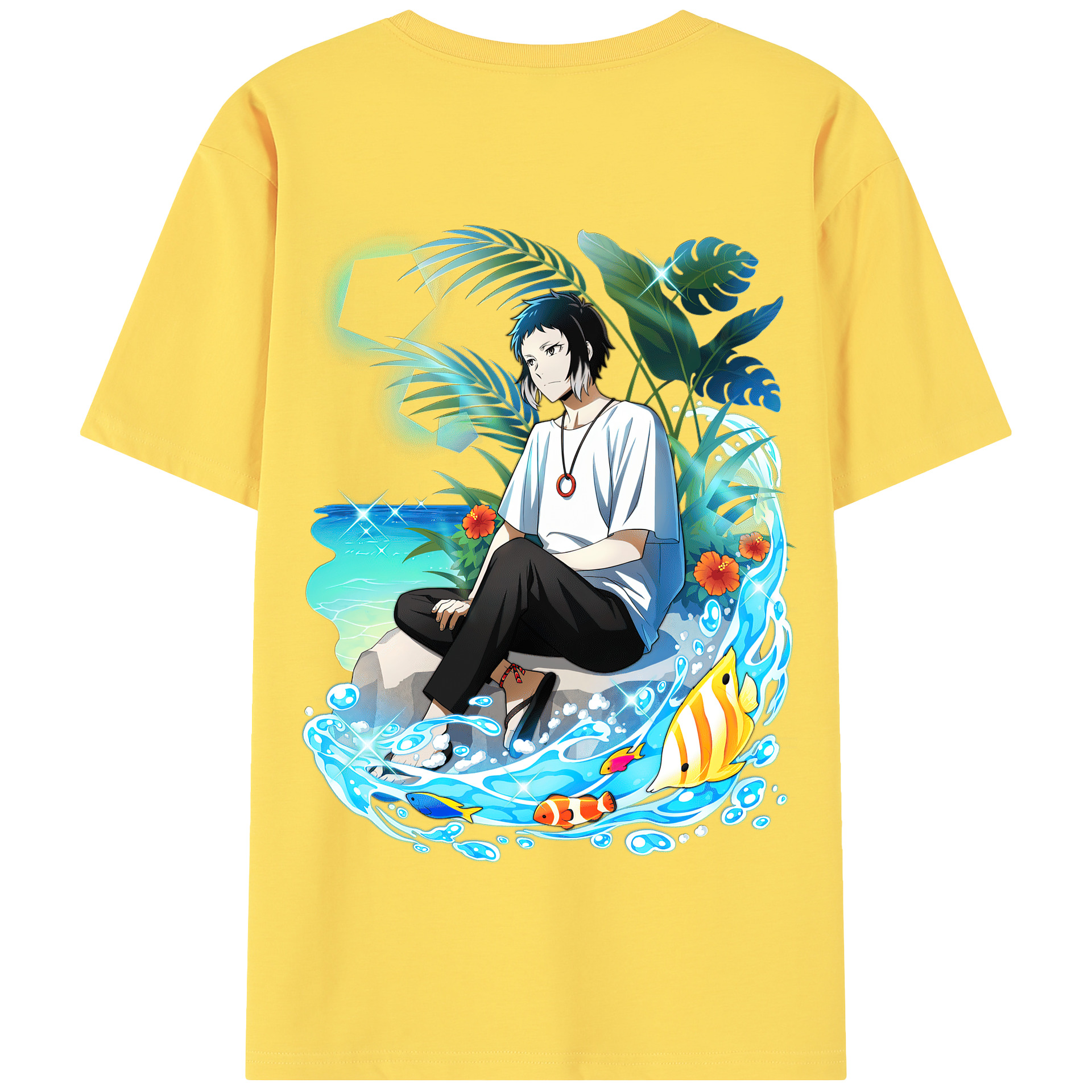 （画像用） 文豪ストレイドッグス Bungo Stray Dogs 綿100％半袖Tシャツ（背面プリント）