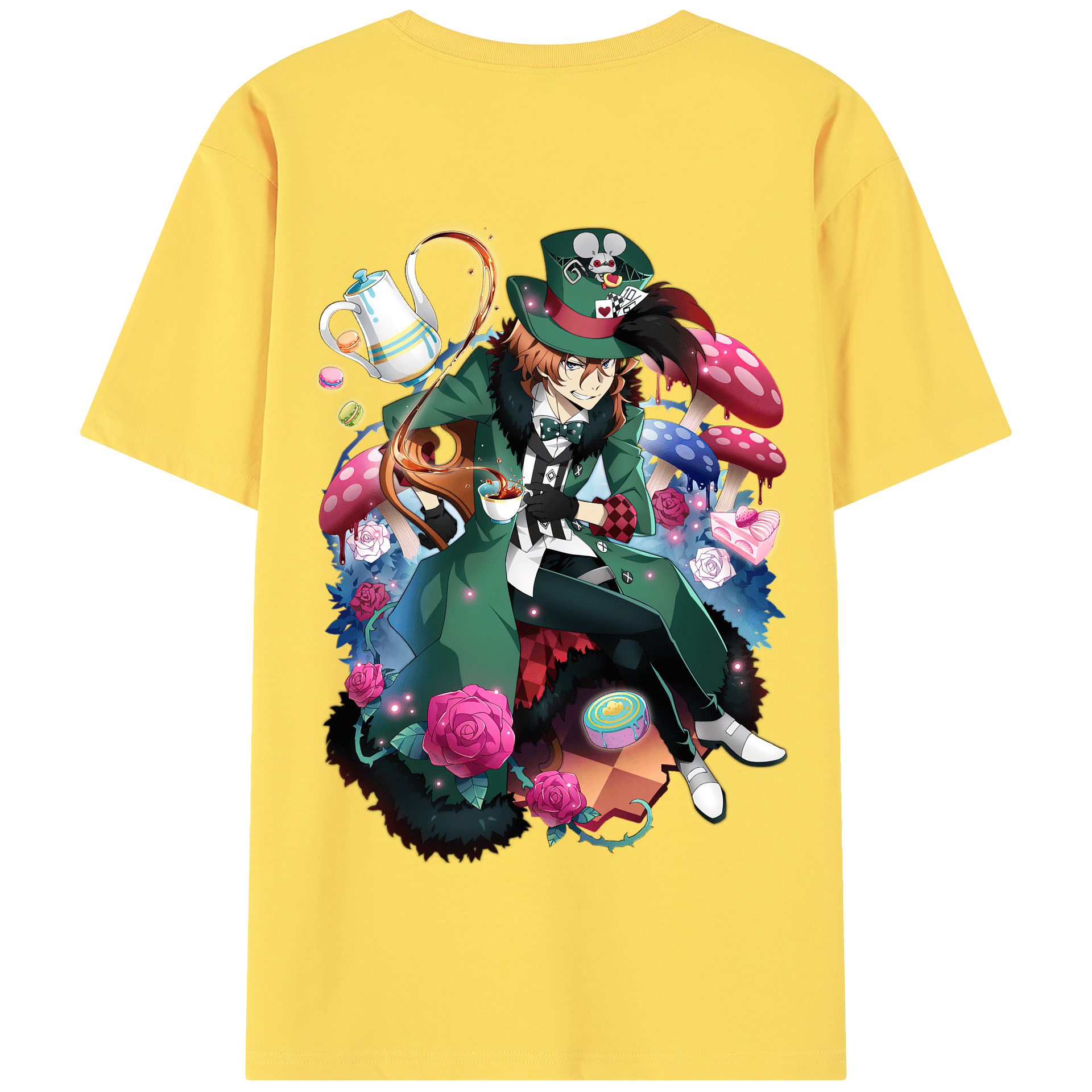 （画像用） 文豪ストレイドッグス Bungo Stray Dogs 綿100％半袖Tシャツ（背面プリント）
