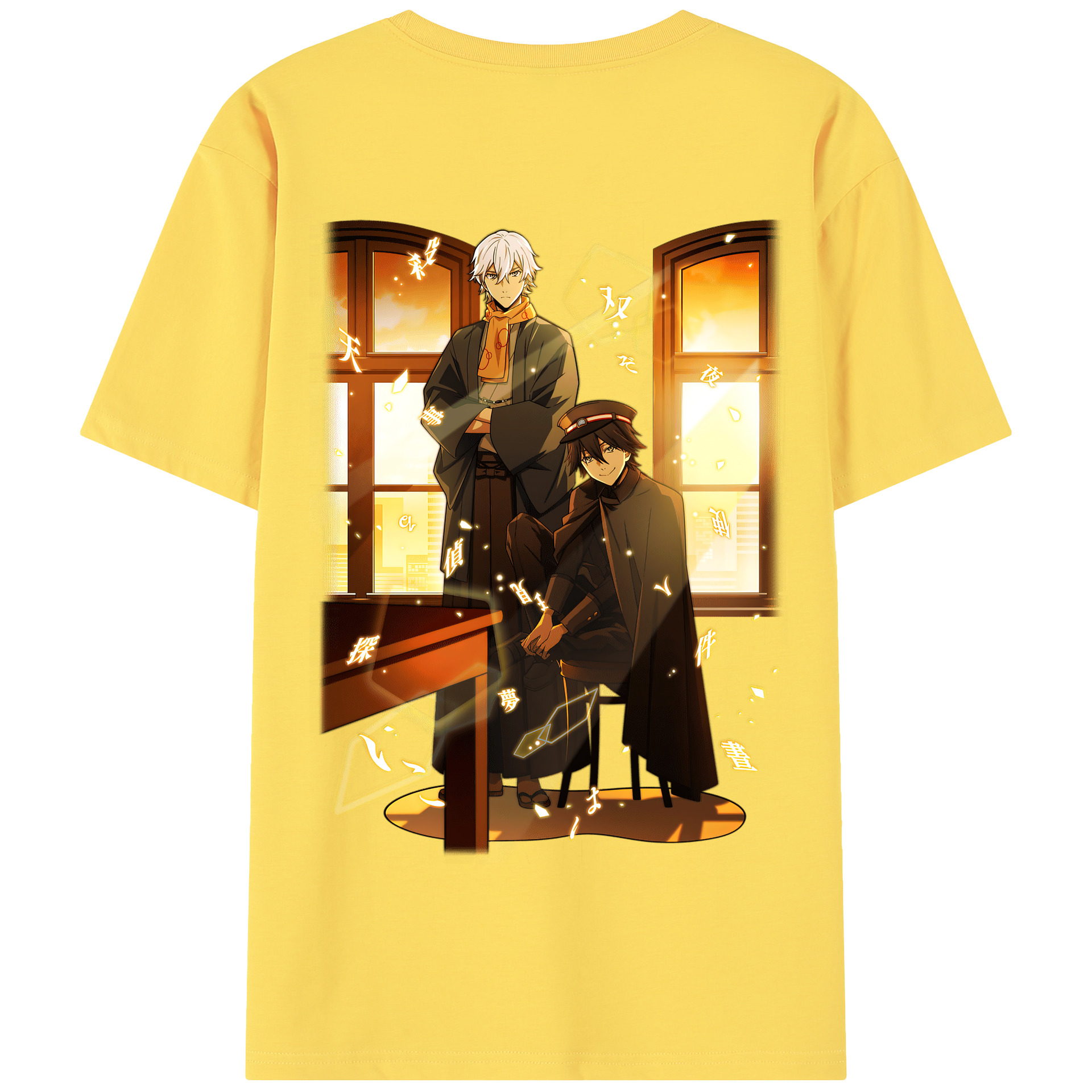（画像用） 文豪ストレイドッグス Bungo Stray Dogs 綿100％半袖Tシャツ（背面プリント）