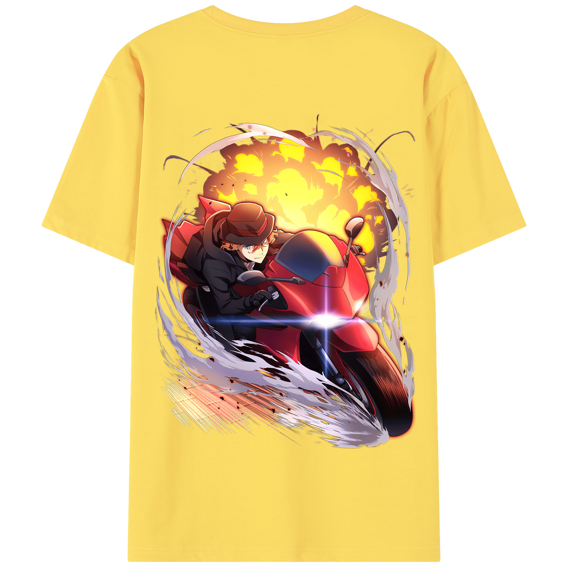 （画像用） 文豪ストレイドッグス Bungo Stray Dogs 綿100％半袖Tシャツ（背面プリント）