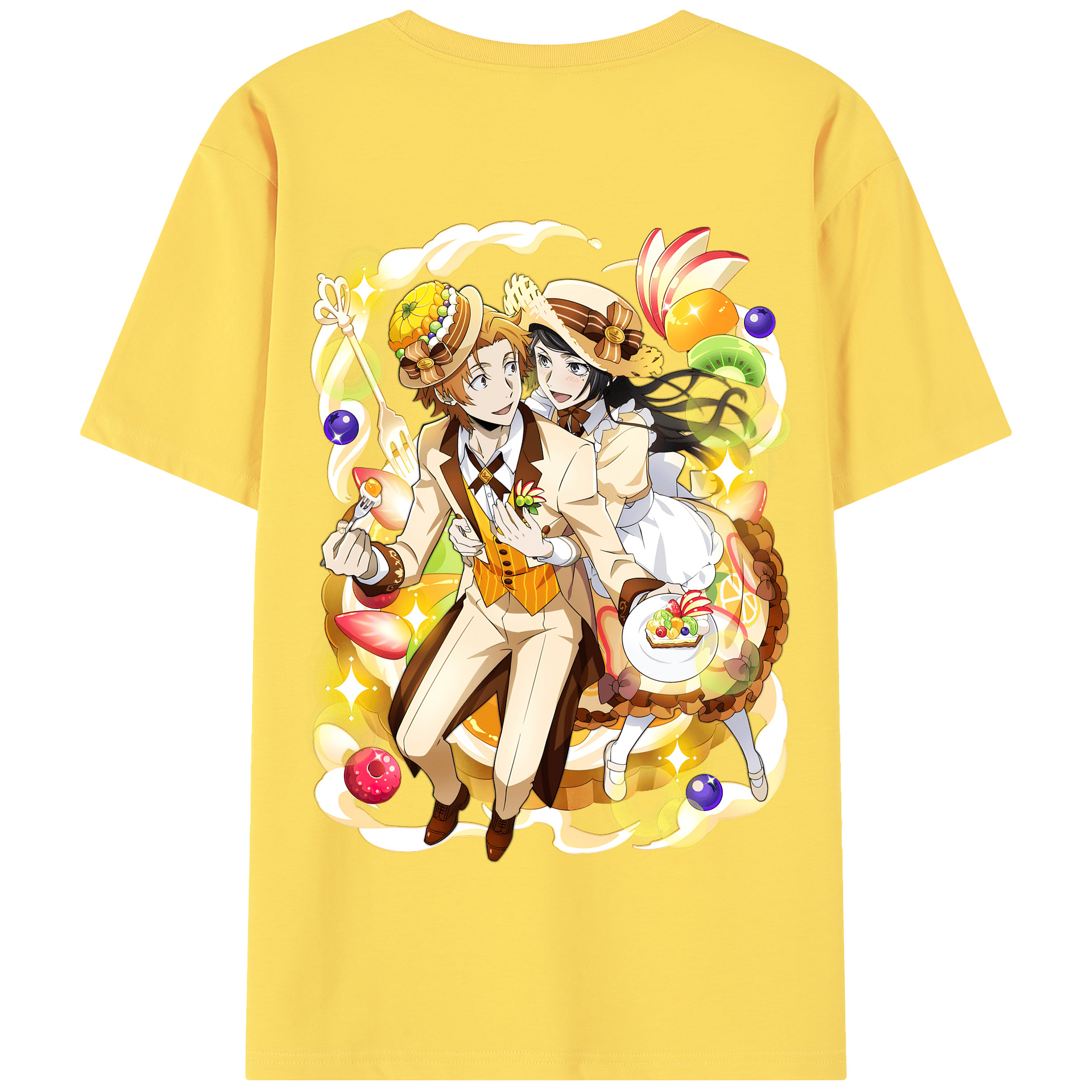 （画像用） 文豪ストレイドッグス Bungo Stray Dogs 綿100％半袖Tシャツ（背面プリント）