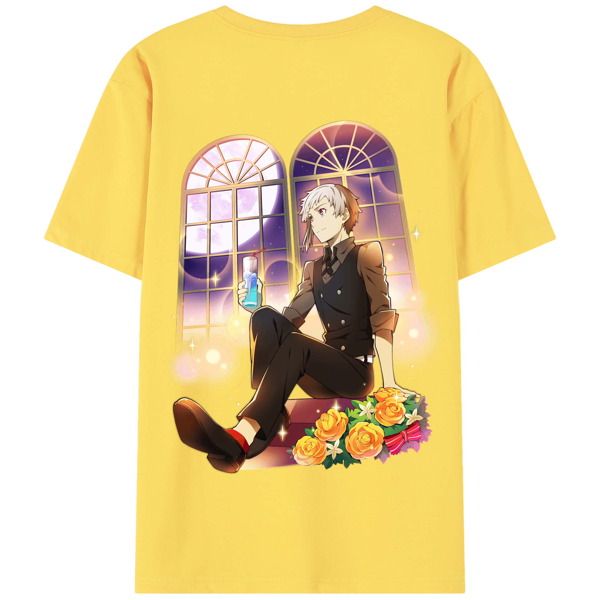 （画像用） 文豪ストレイドッグス Bungo Stray Dogs 綿100％半袖Tシャツ（背面プリント）