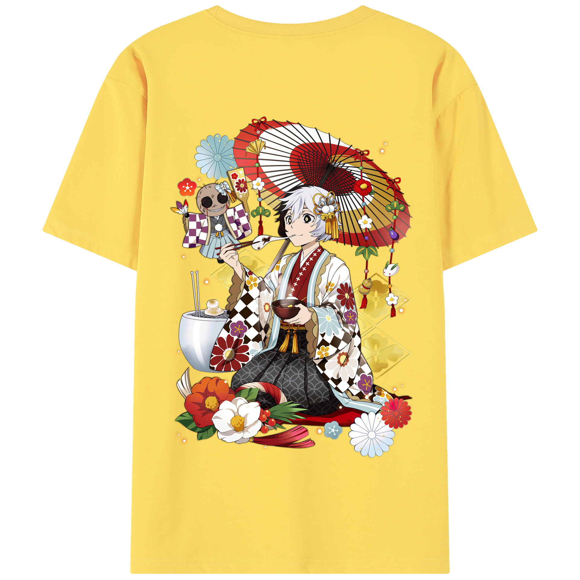 （画像用） 文豪ストレイドッグス Bungo Stray Dogs 綿100％半袖Tシャツ（背面プリント）