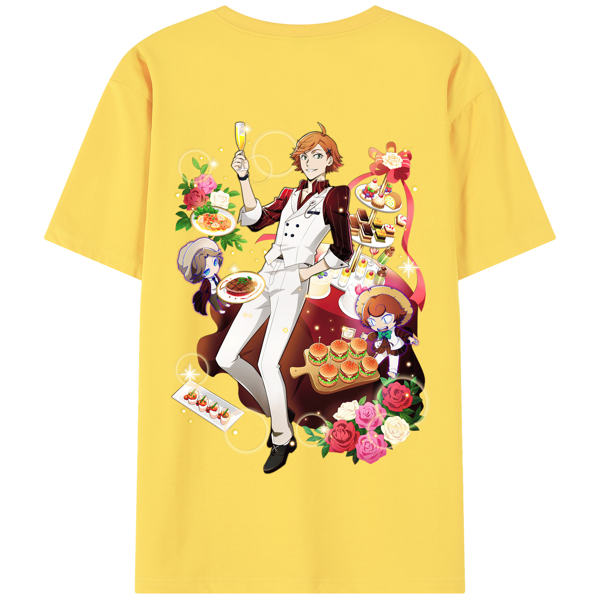 （画像用） 文豪ストレイドッグス Bungo Stray Dogs 綿100％半袖Tシャツ（背面プリント）