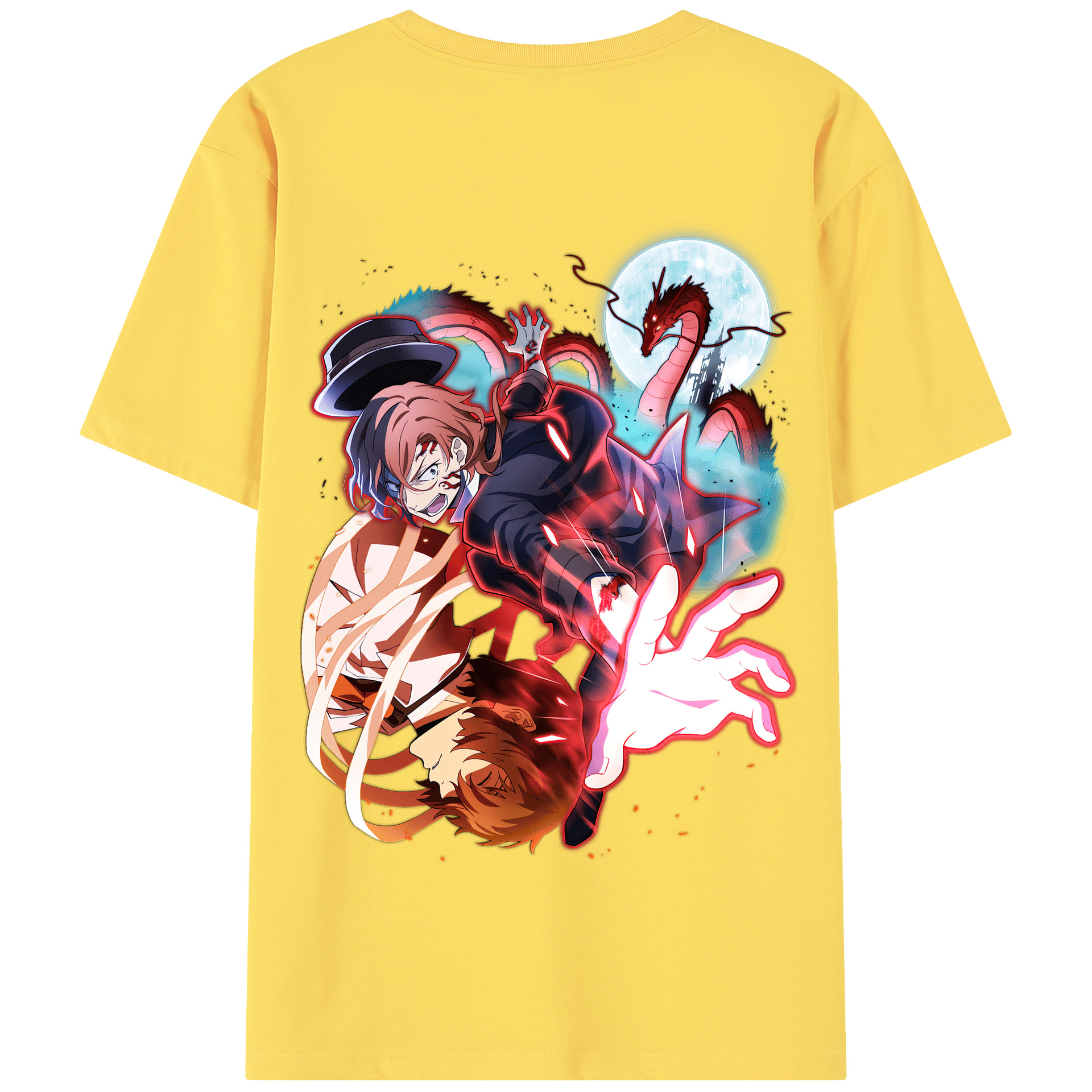 （画像用） 文豪ストレイドッグス Bungo Stray Dogs 綿100％半袖Tシャツ（背面プリント）