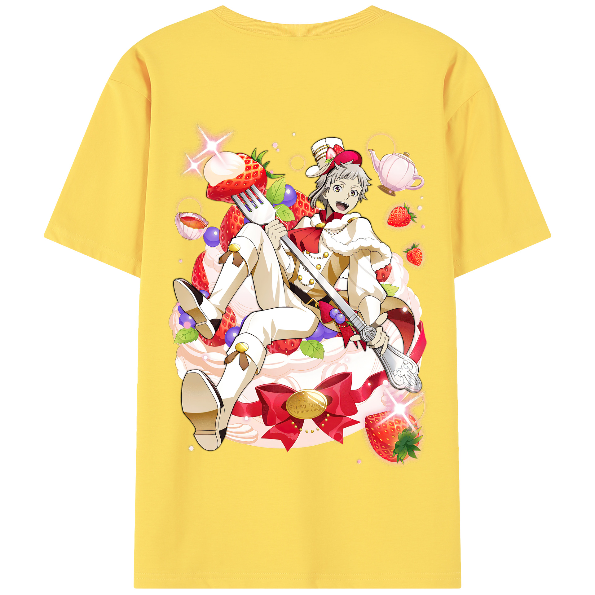 （画像用） 文豪ストレイドッグス Bungo Stray Dogs 綿100％半袖Tシャツ（背面プリント）