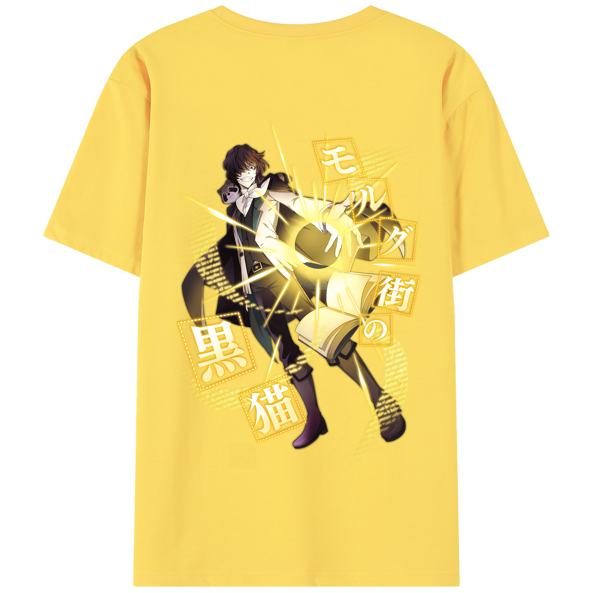 （画像用） 文豪ストレイドッグス Bungo Stray Dogs 綿100％半袖Tシャツ（背面プリント）