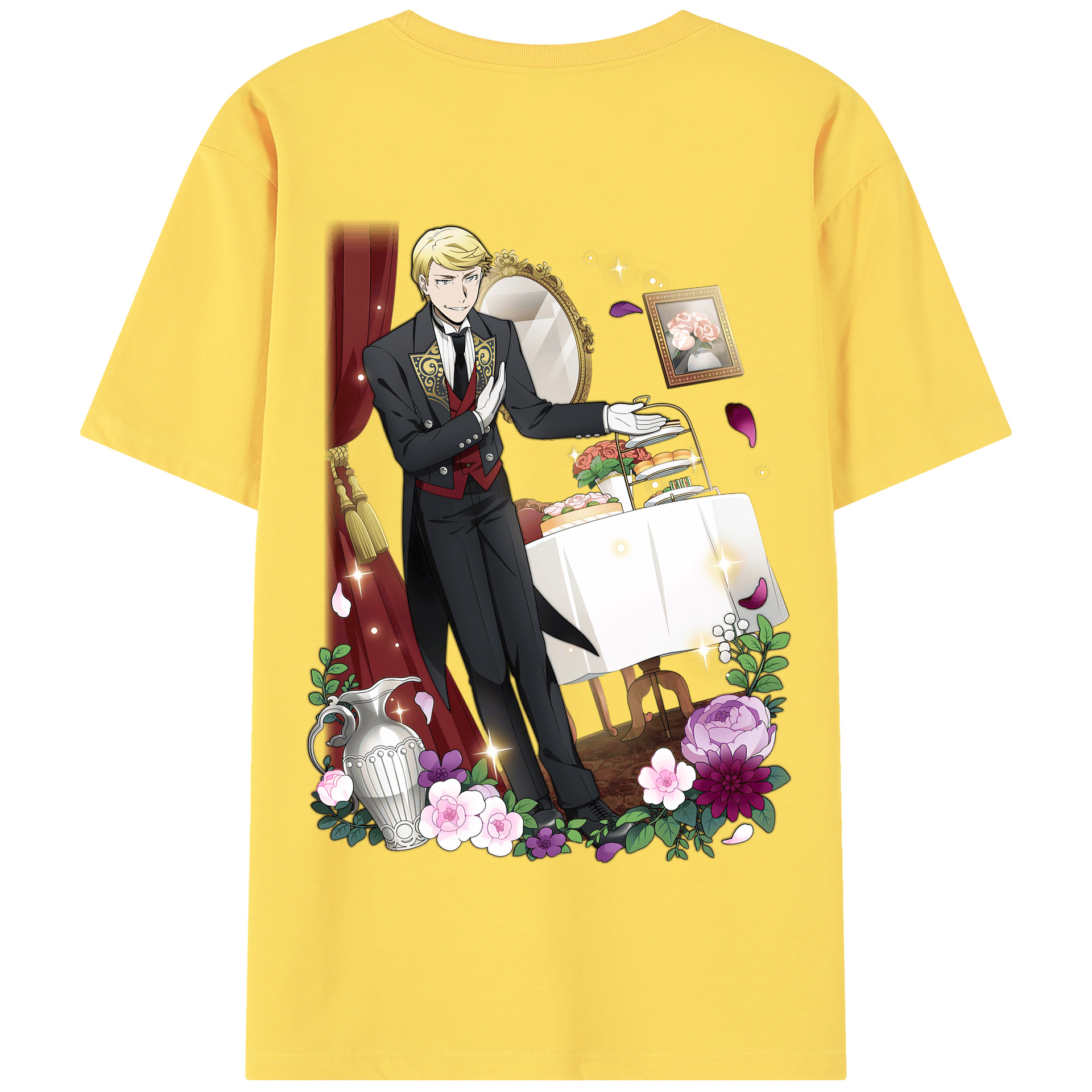 （画像用） 文豪ストレイドッグス Bungo Stray Dogs 綿100％半袖Tシャツ（背面プリント）