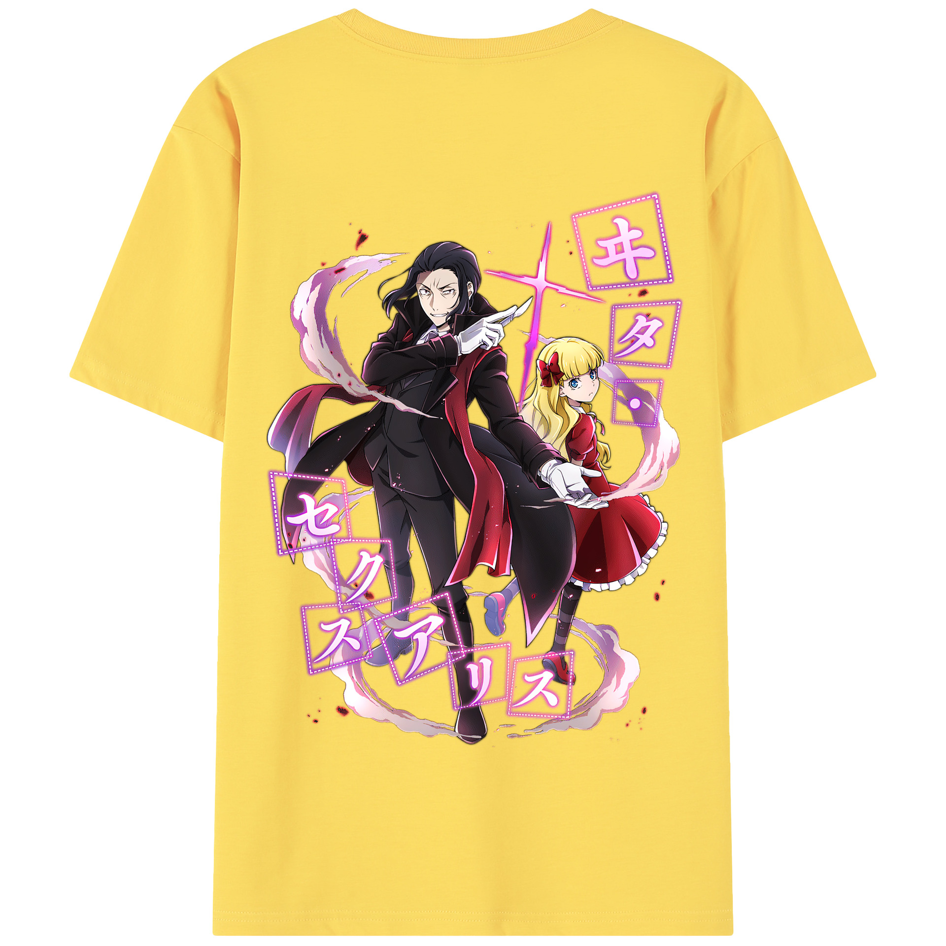 （画像用） 文豪ストレイドッグス Bungo Stray Dogs 綿100％半袖Tシャツ（背面プリント）