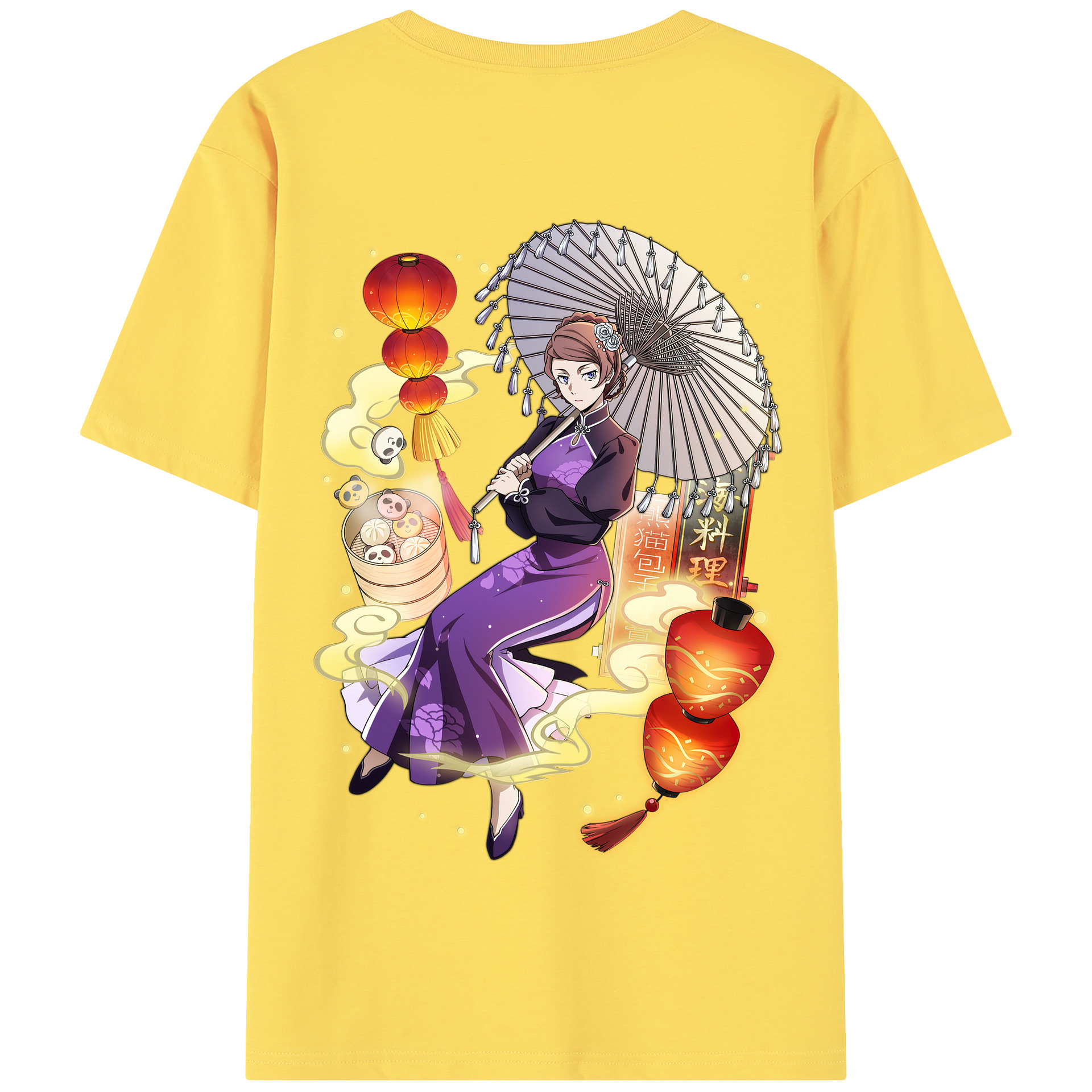（画像用） 文豪ストレイドッグス Bungo Stray Dogs 綿100％半袖Tシャツ（背面プリント）